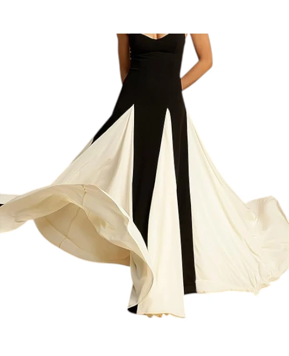 Elegant Color Block Dress 