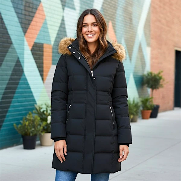 Orolay Women's Warm Stylish Winter Hoodie Down Coat 