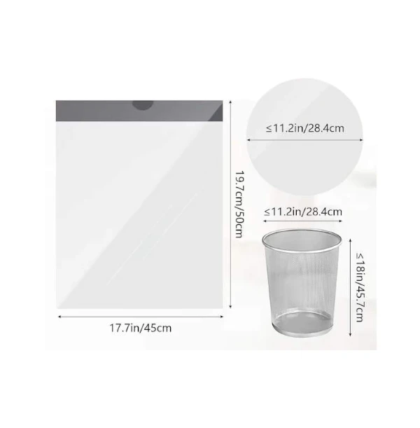 15L Bin Bags Small Drawstring Trash Bags with Tie Handle