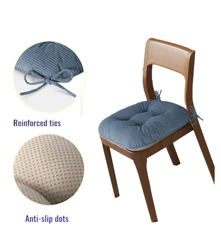 Indoor Chair Cushions Non-Slip Tufted Seat Pads 