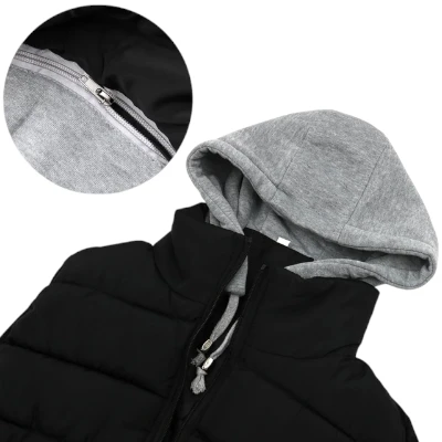 Ommda Men's Casual Hooded Vest Coat Body Warmer Gilets