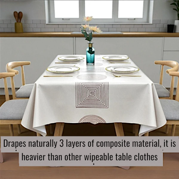 Plenmor Table Cloth Wipeable Tablecloth 