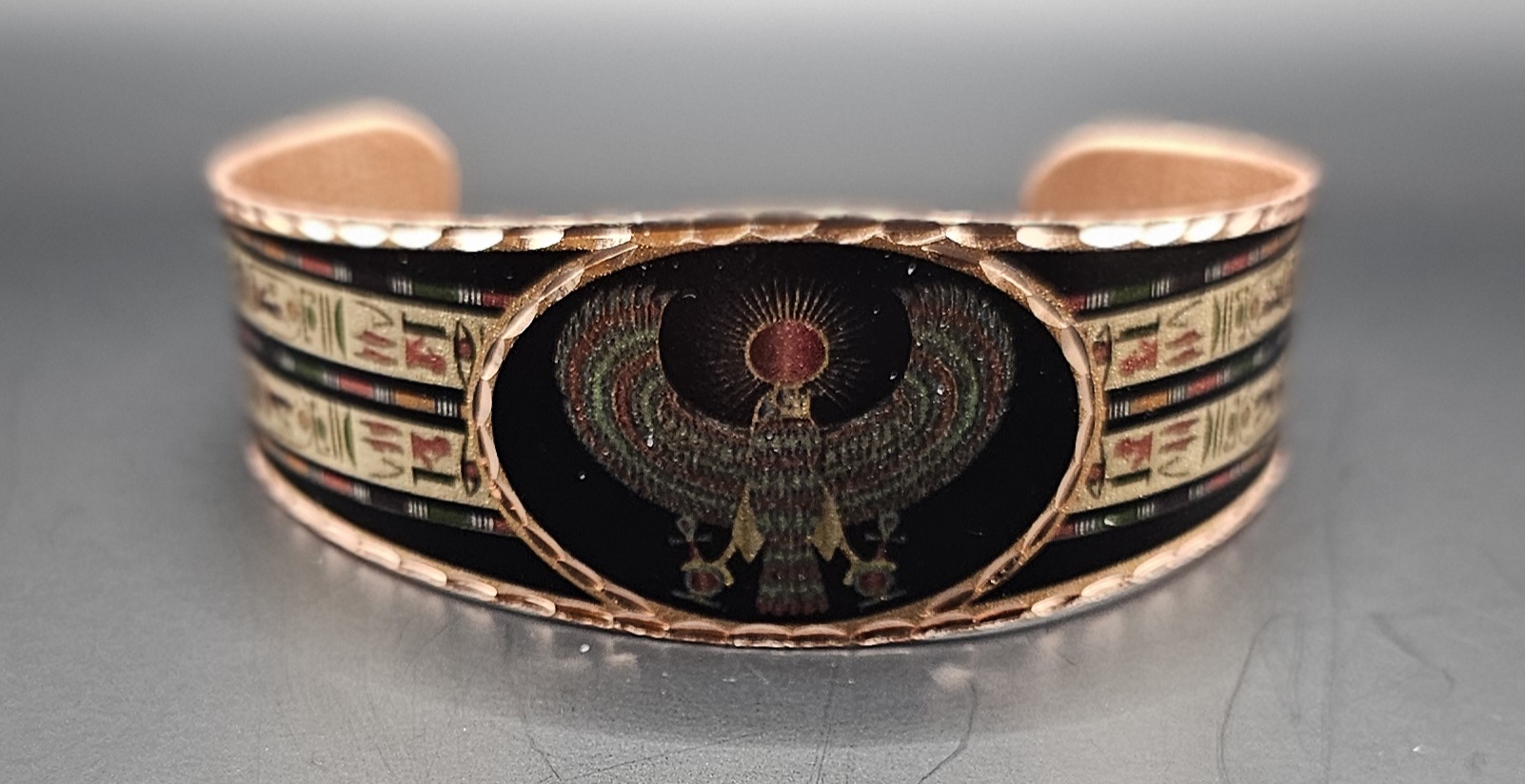 Eye of Horus Falcon Copper Bracelet