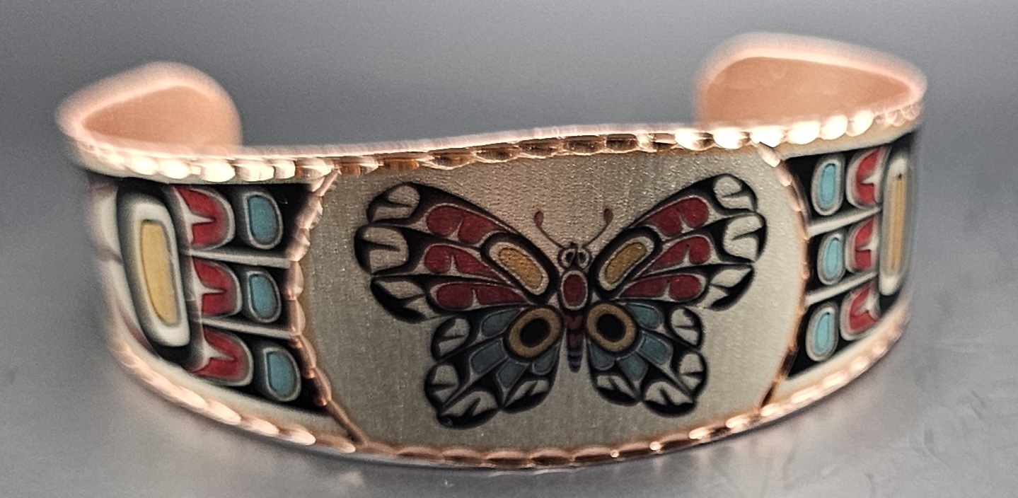 Copper Butterfly Cuff Bracelet