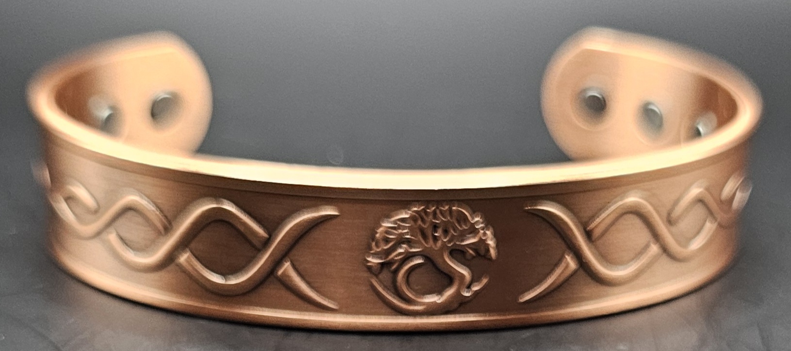 Pure Copper Cuff Tree of Life Bracelet
