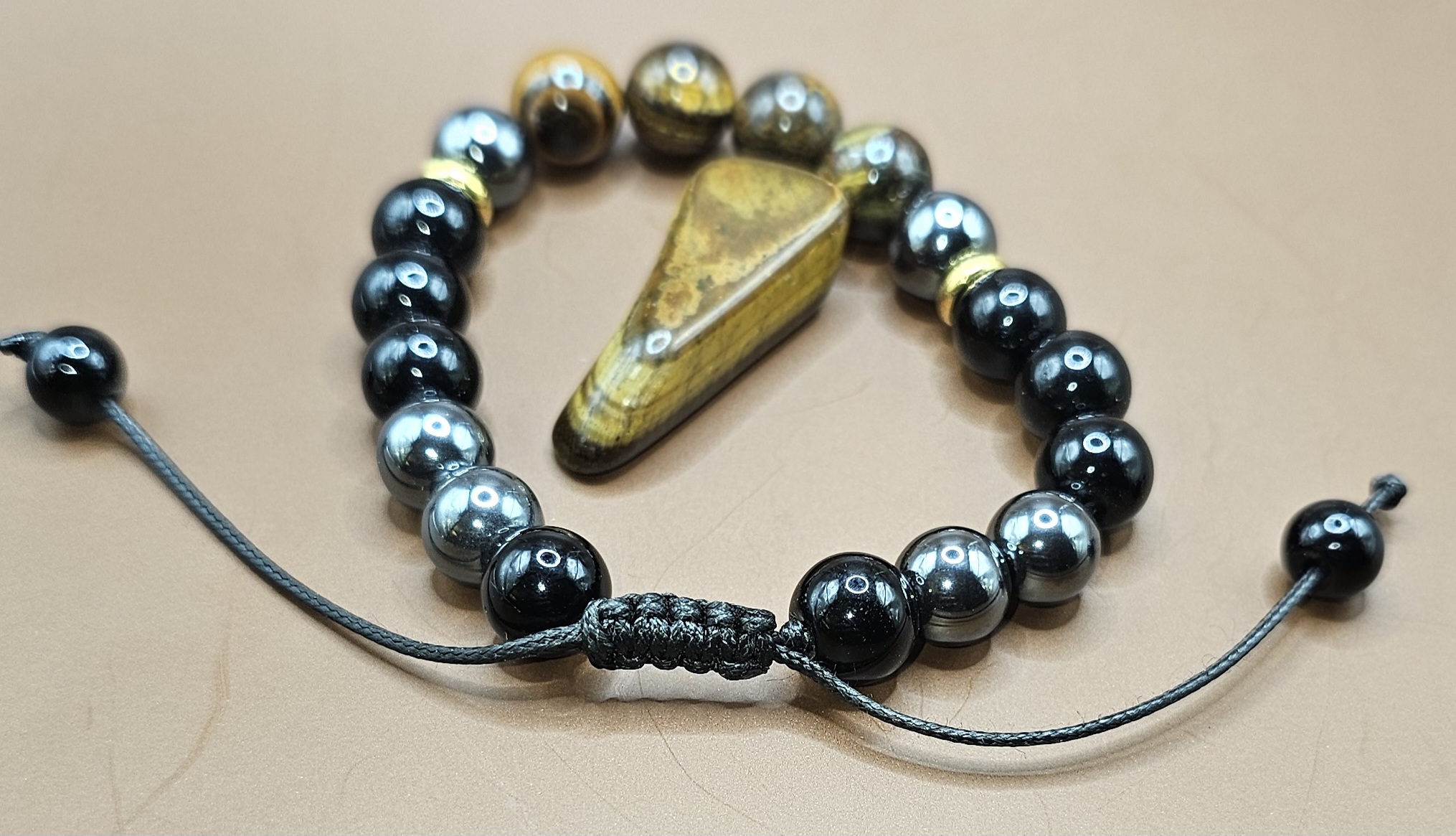 Tiger Eye and Hematite Bracelet