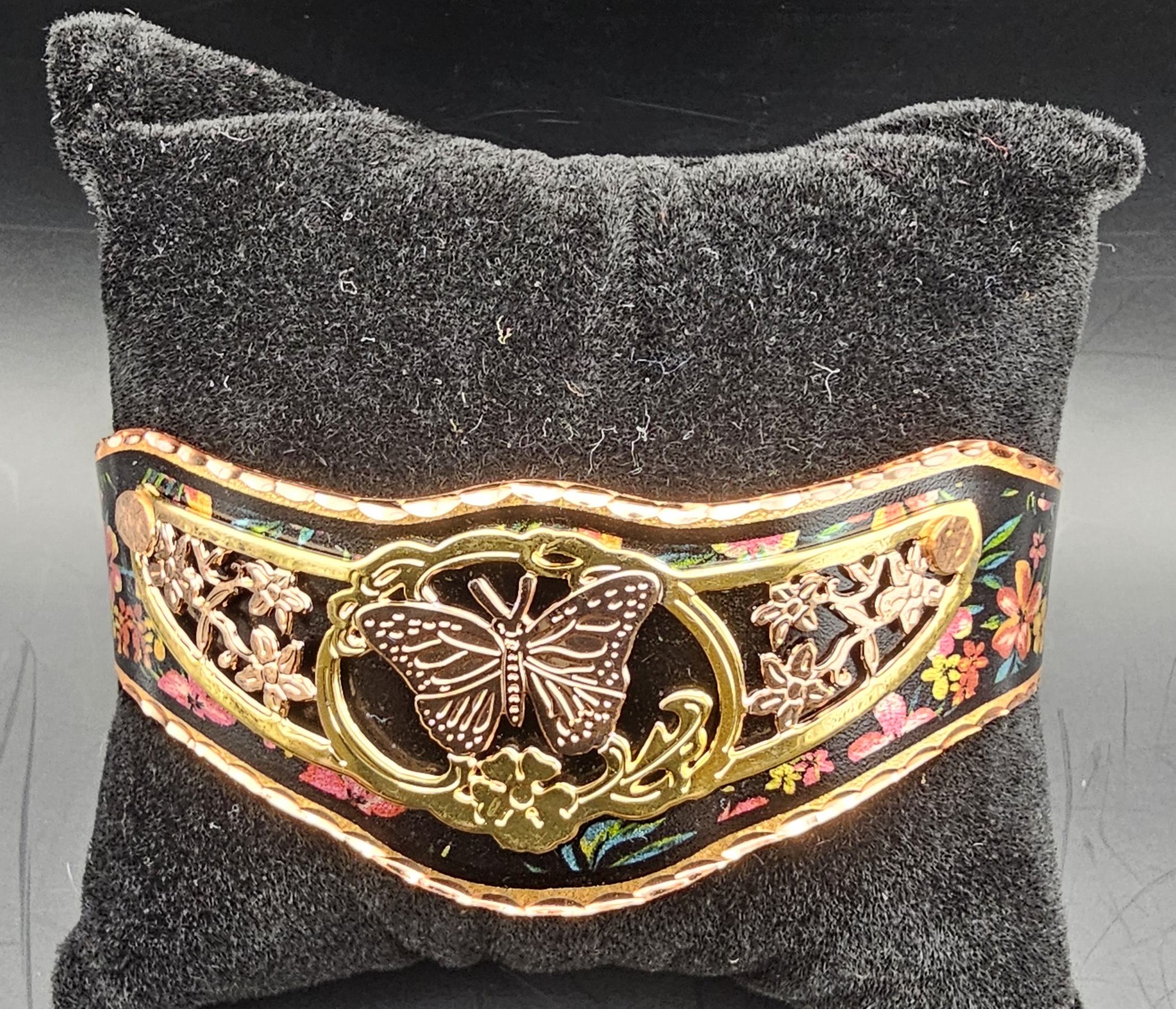Embellished  copper Butterfly bracelet