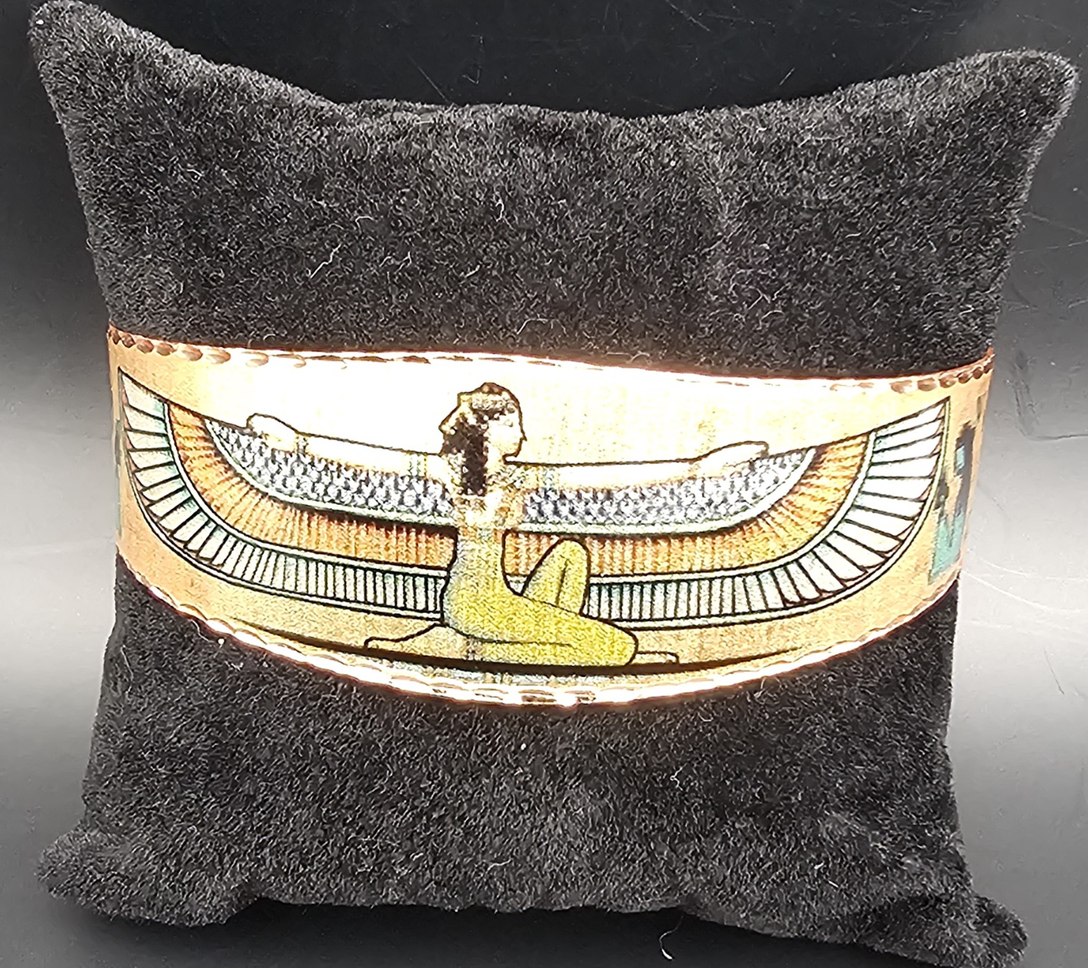 Copper bracelet featuring Maat