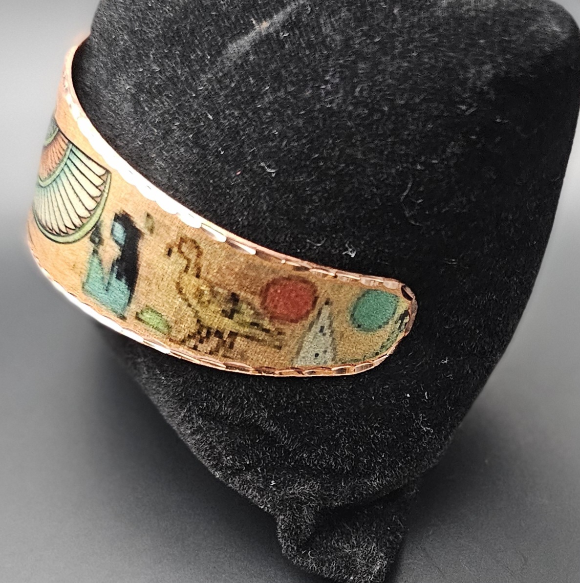 Copper bracelet featuring Maat