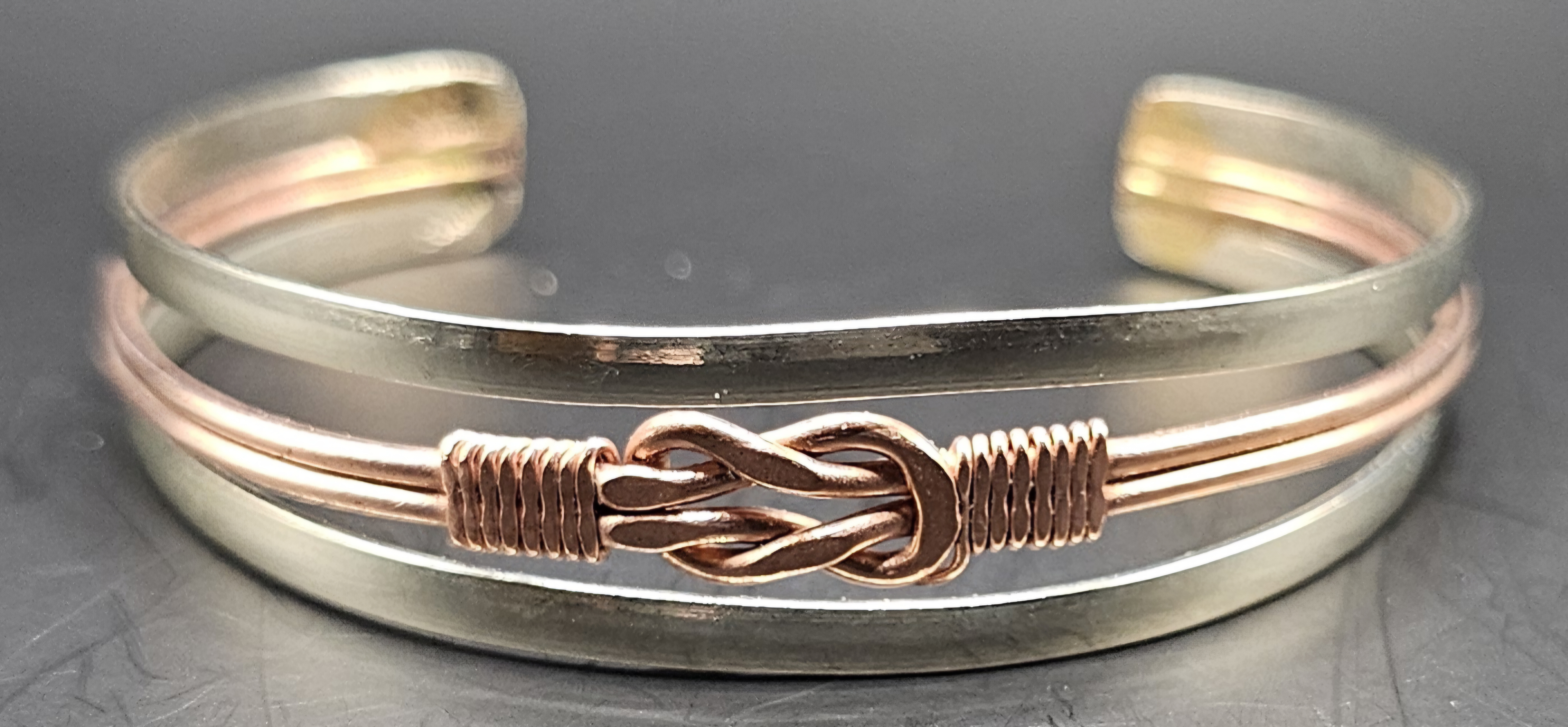 Copper & brass Infinity knot 