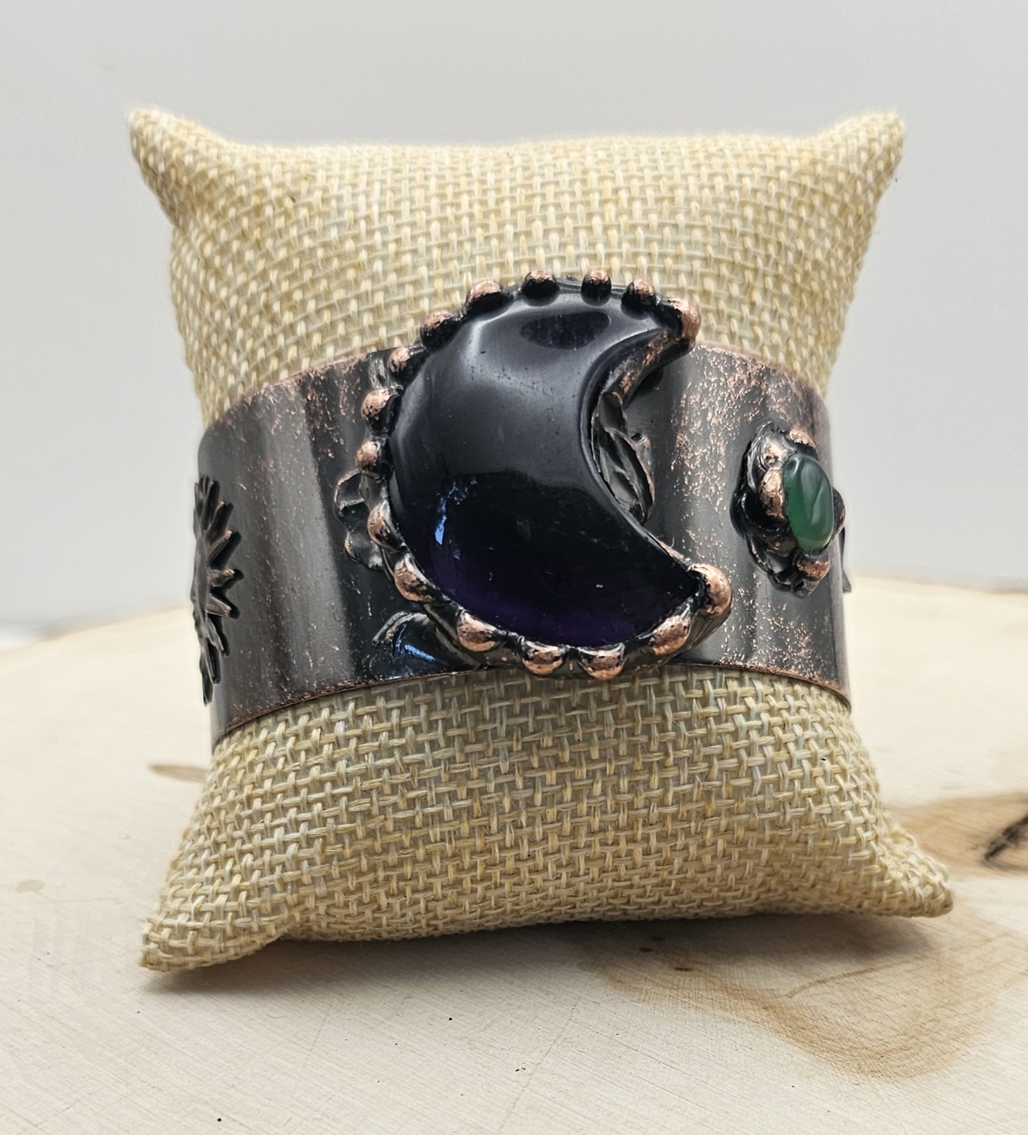 Handcrafted Moonstone Cuff Bracelet