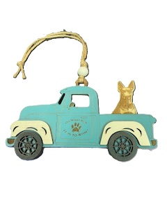One Dog Breed Insert Vintage Truck Ornament