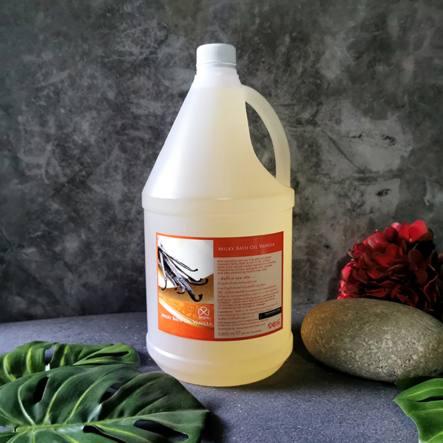 Milky Bath Oil White Vanilla มิลกี้บาธออย กลิ่น ไวท์วนิลา (น้ำนมนวดตัว,น้ำนมแช่อาบ)