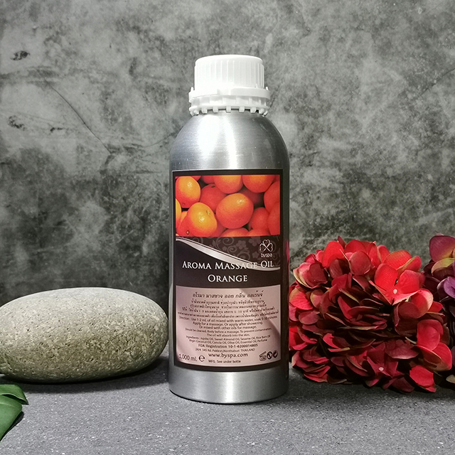 Aroma massage Oil Orange น้ำมันนวดตัวอโรมา กลิ่น ออเร้นจ (ส้ม)