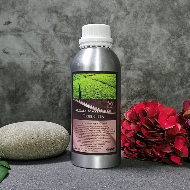 Aroma massage Oil Green Tea น้ำมันนวดตัวอโรมา กลิ่น กรีนที (ชาเขียว)