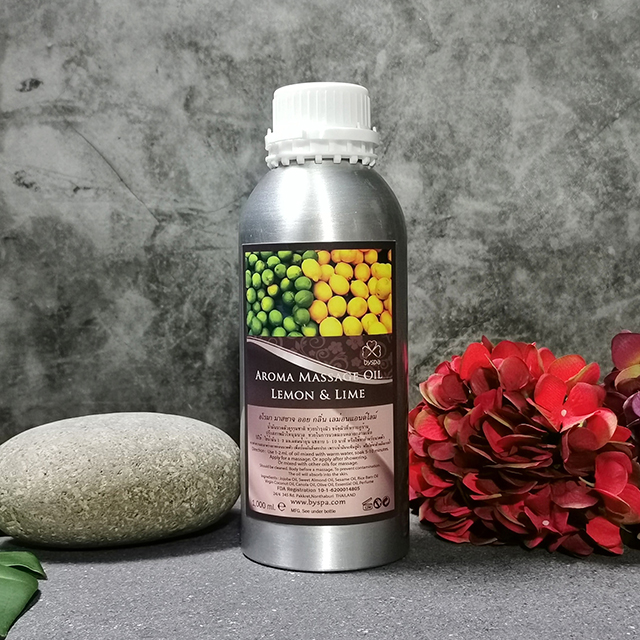 Aroma massage Oil Lemon & Lime น้ำมันนวดตัวอโรมา กลิ่น เลม่อนแอนด์ไลม์
