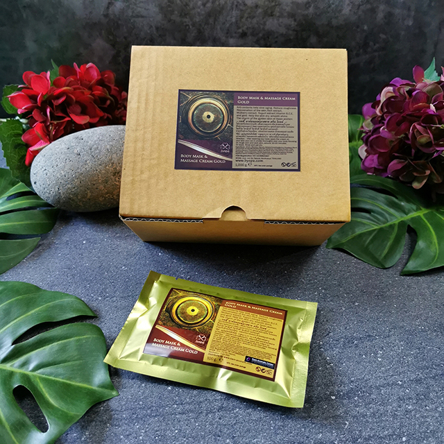 Body Mask & Massage Cream Gold บอดี้มาส์คแอนด์มาสซาจ ครีม โกลด์ (ครีมพอกและนวดตัวทอง)