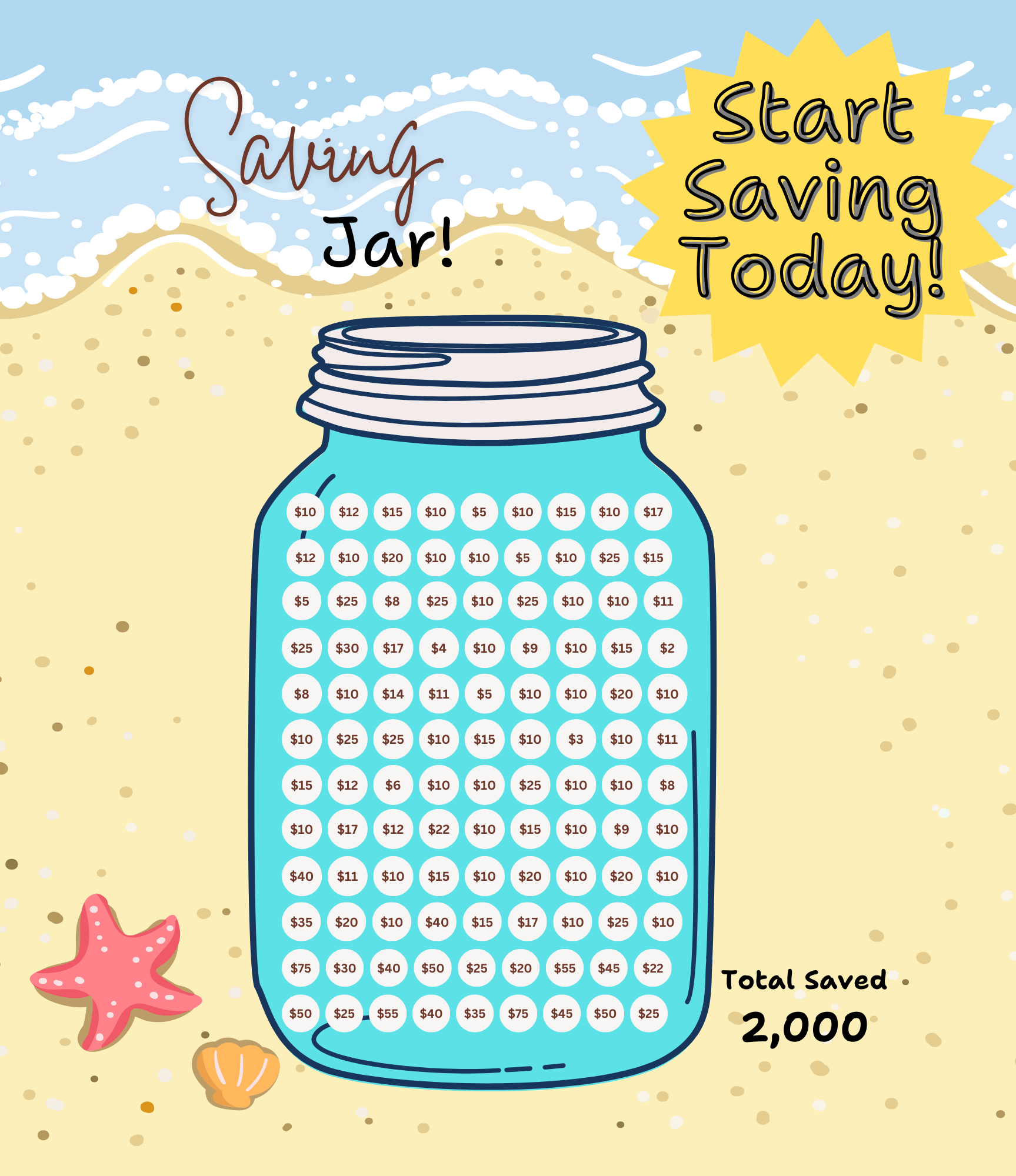 Blue Sea Saving Jar