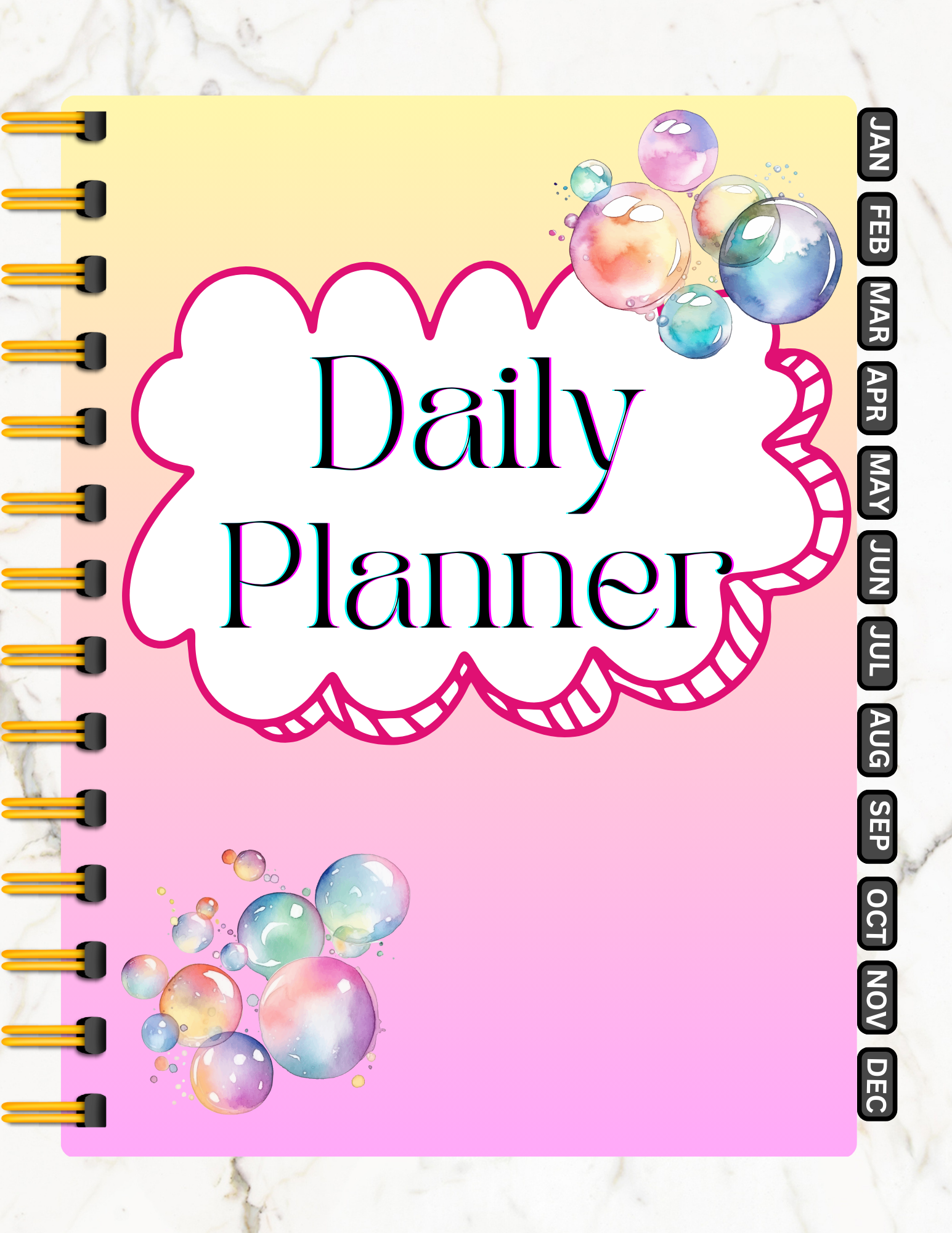 Hyperlinked Digital Planner - Bubble Edition