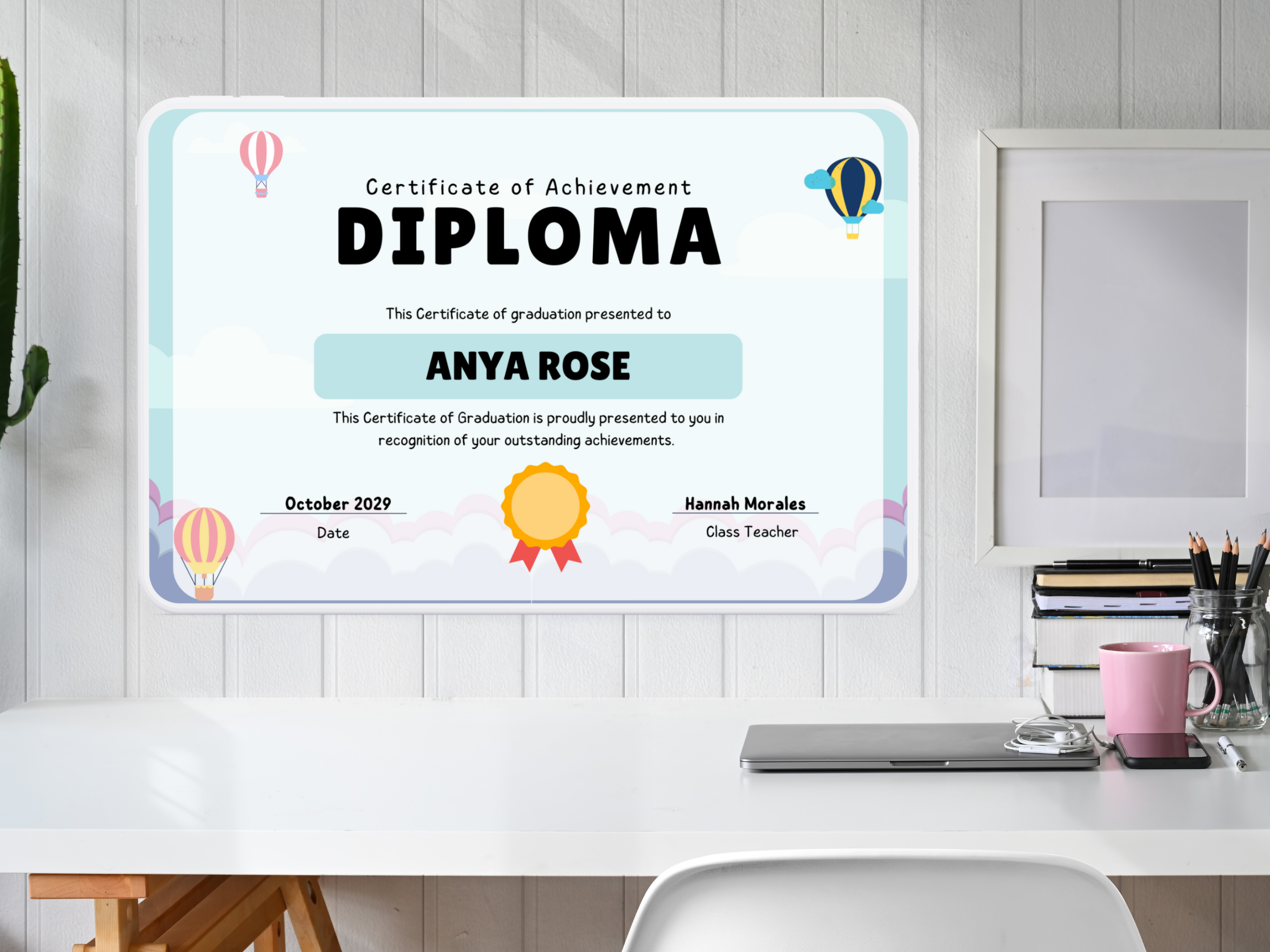 Graduation Certificate - Digital Template
