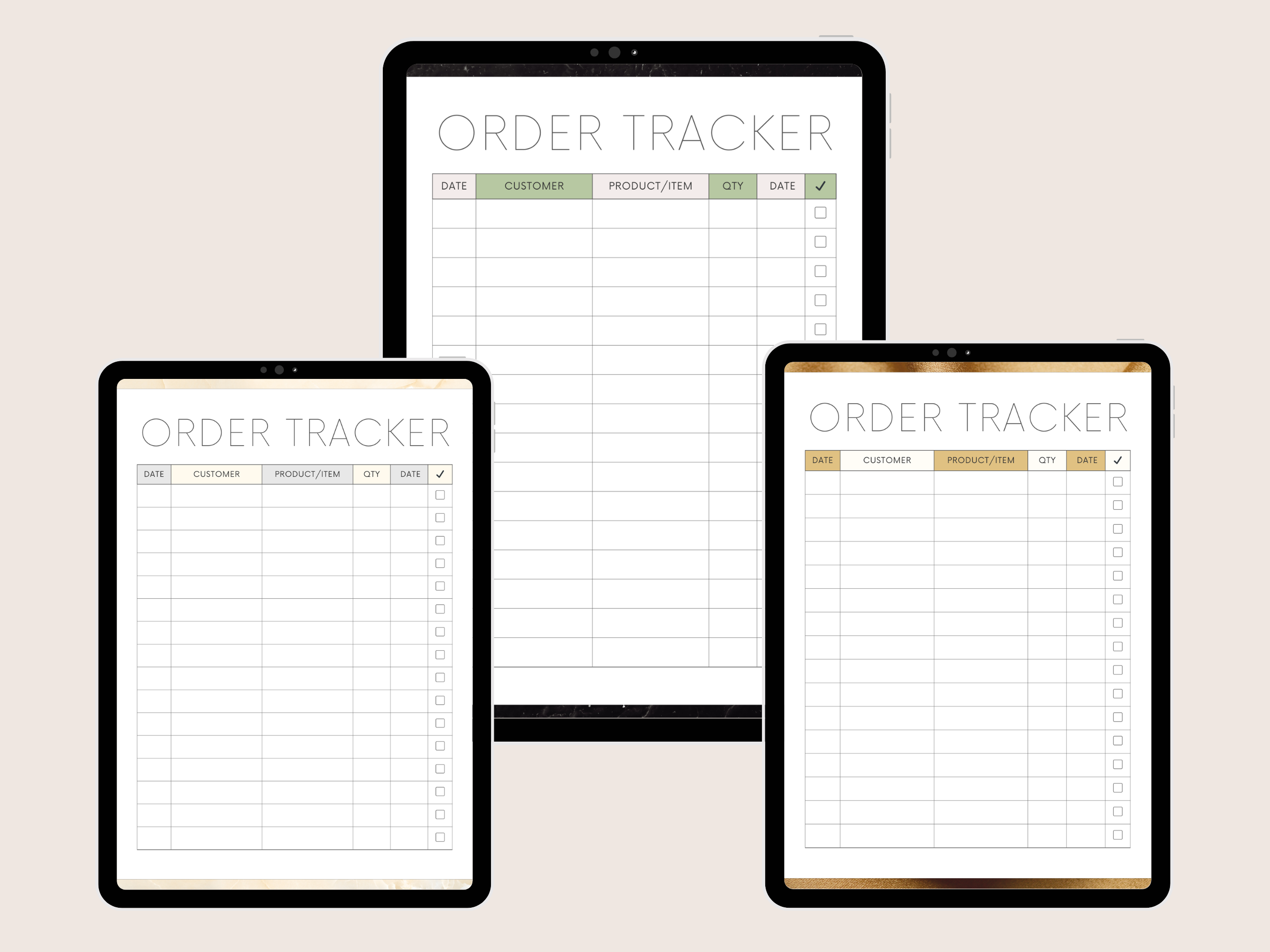 Order Tracking Sheets 