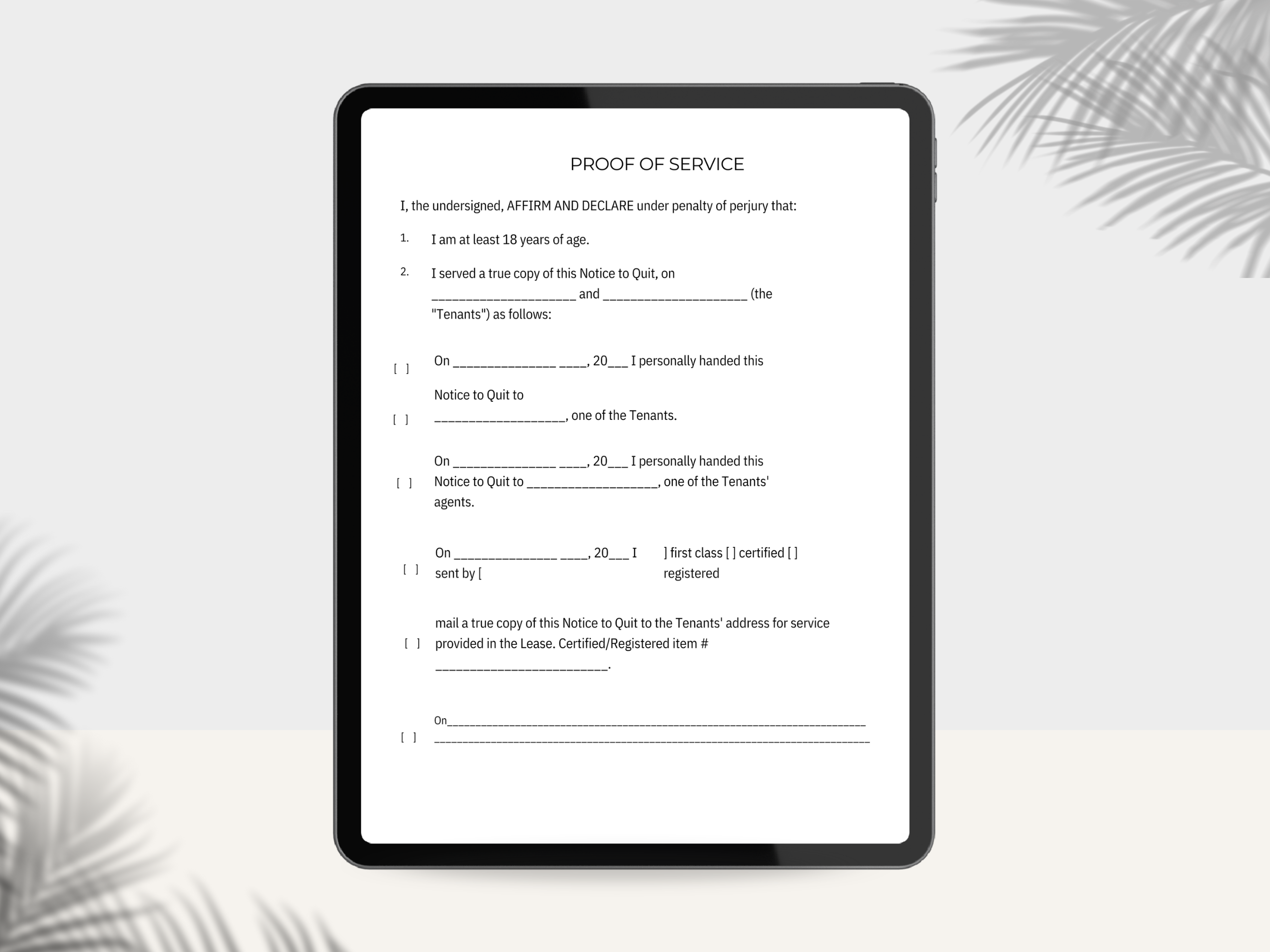 Notice to Quit – 3-Page PDF Download