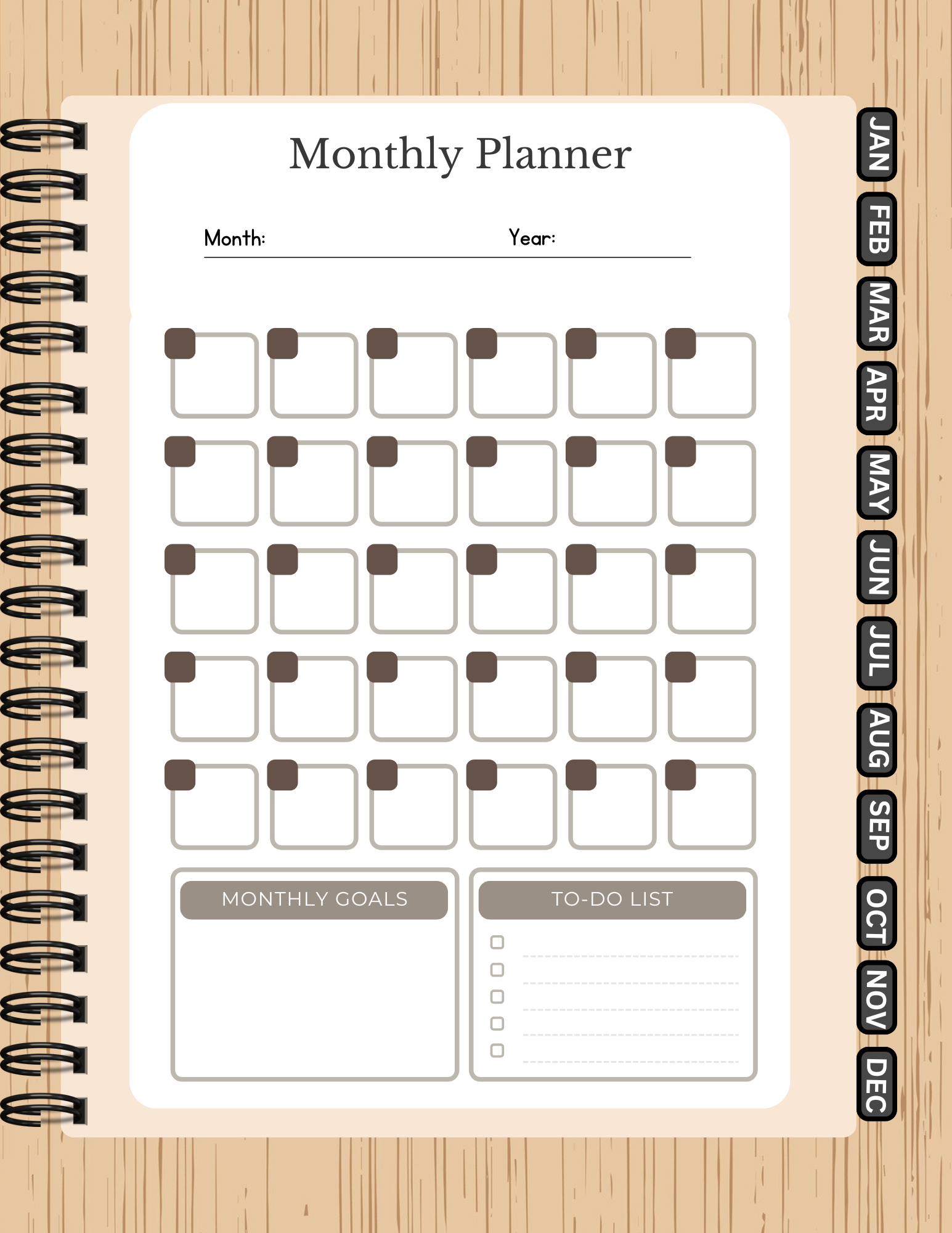 Rose & Pink Hyperlink Digital Planner – 65 Pages