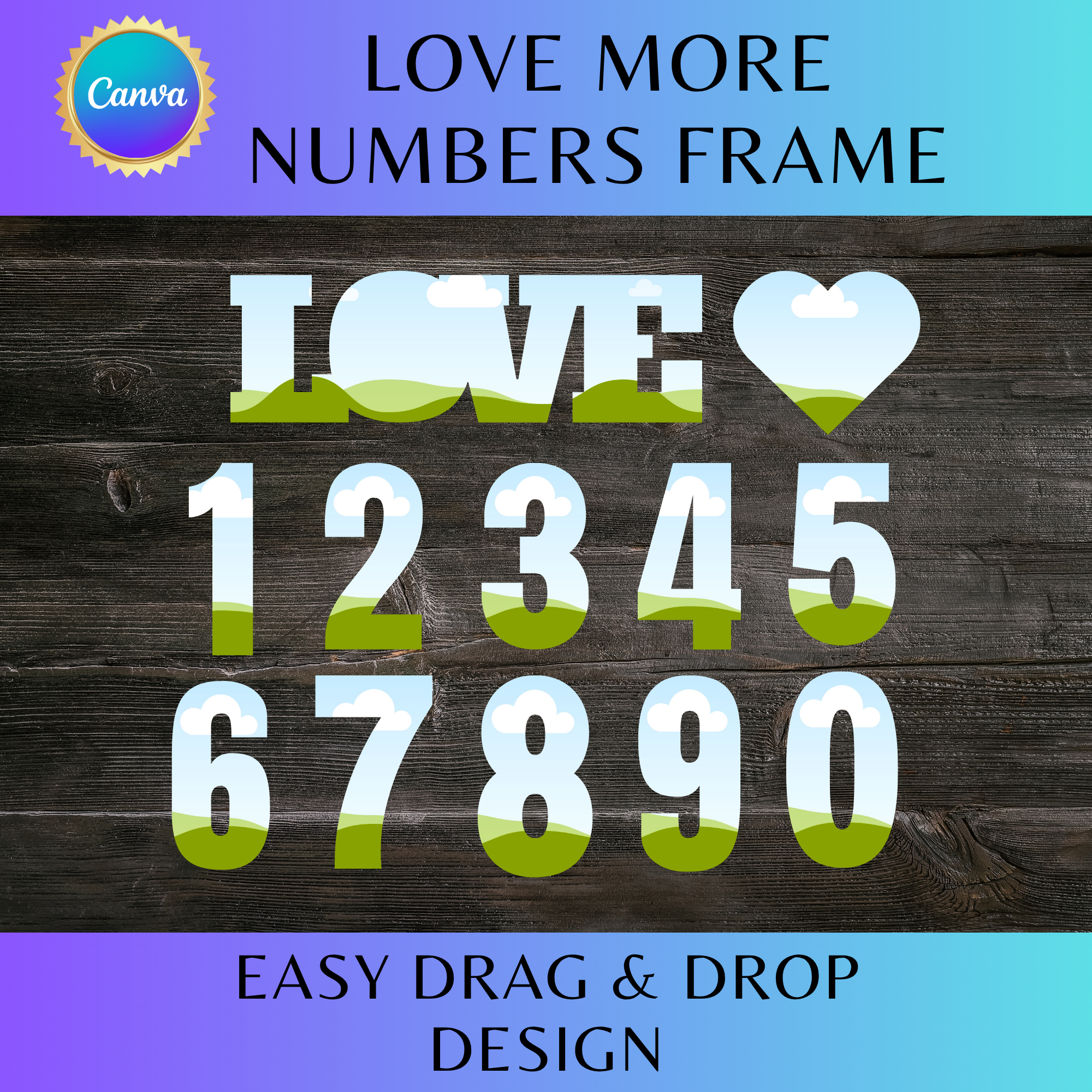 Love More Number Frame Set