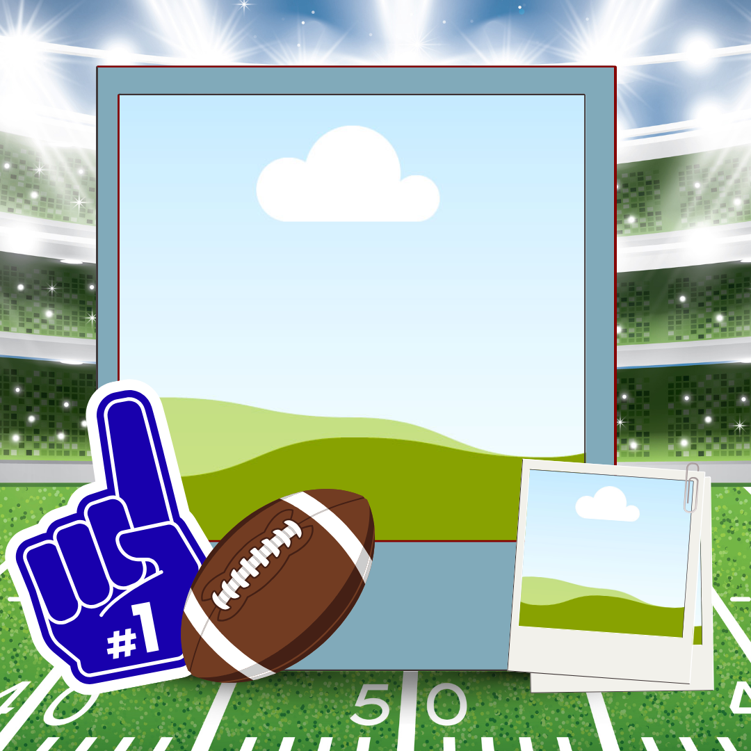 "Touchdown Polaroid Frame" 