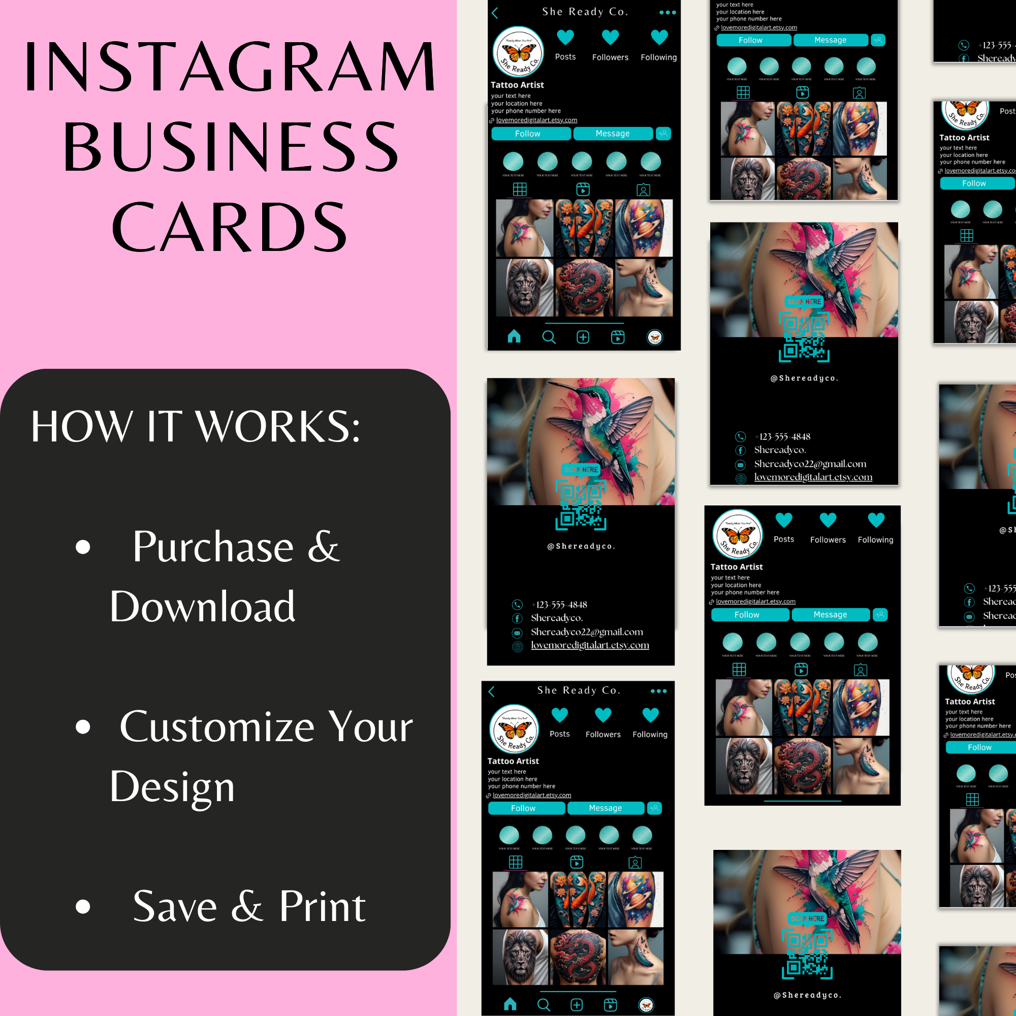 DIY Instagram Business Cards