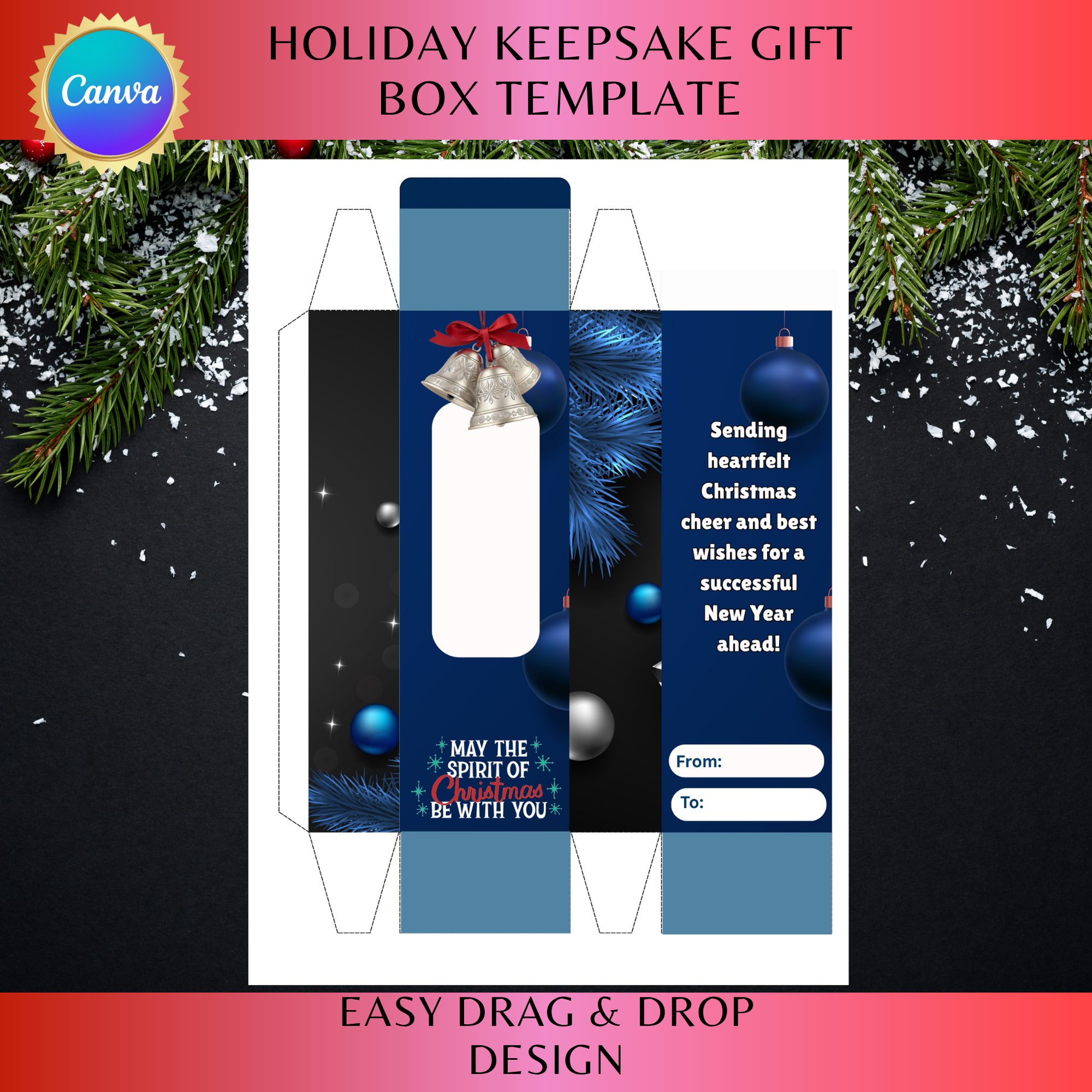 Holiday Keepsake Gift Box Template