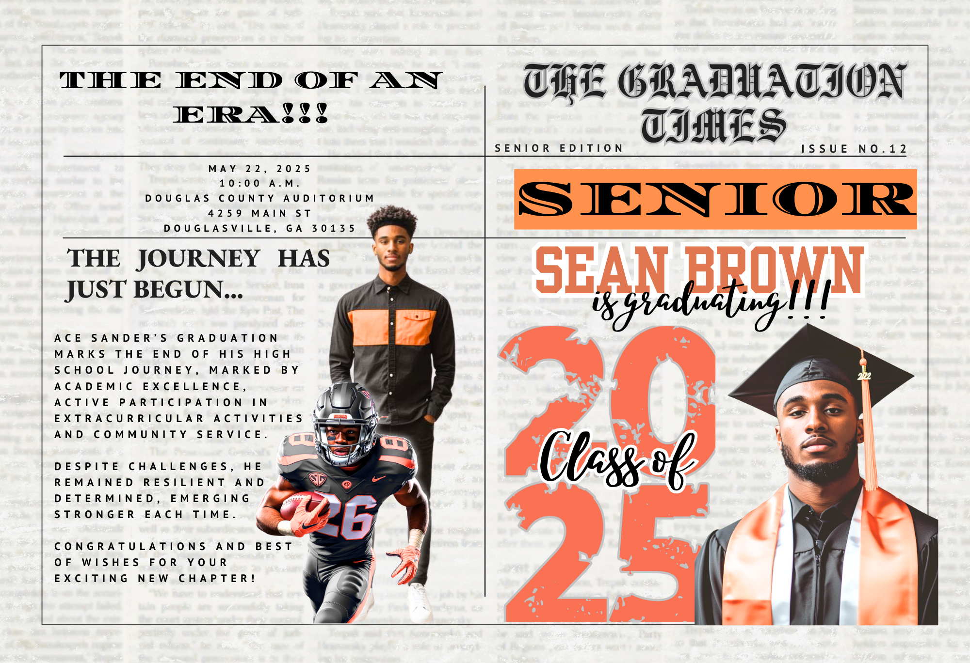  Graduation Newspaper 2025 Editable Design – PDF Template