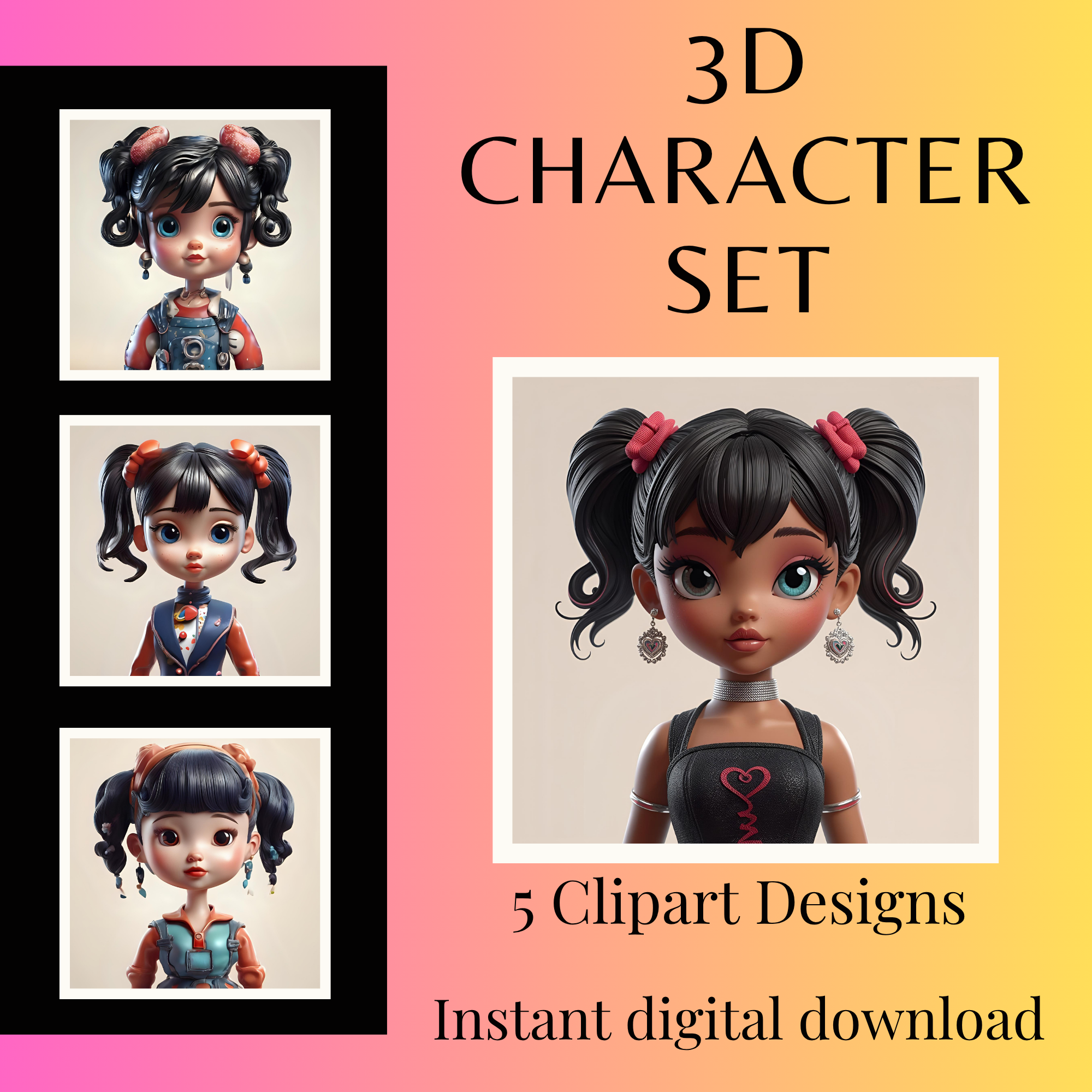 3D Character Set