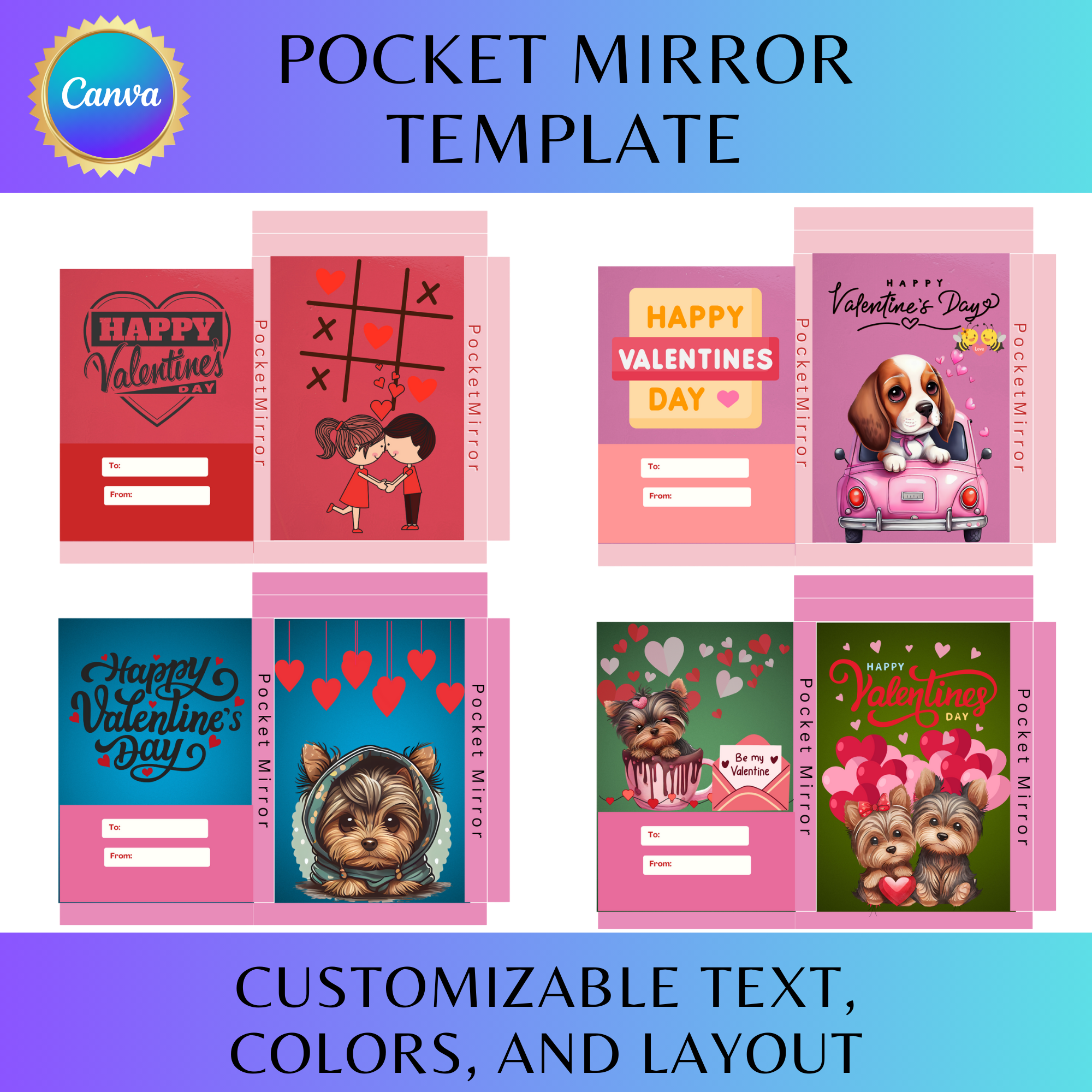 Pocket Mirror Template Bundle