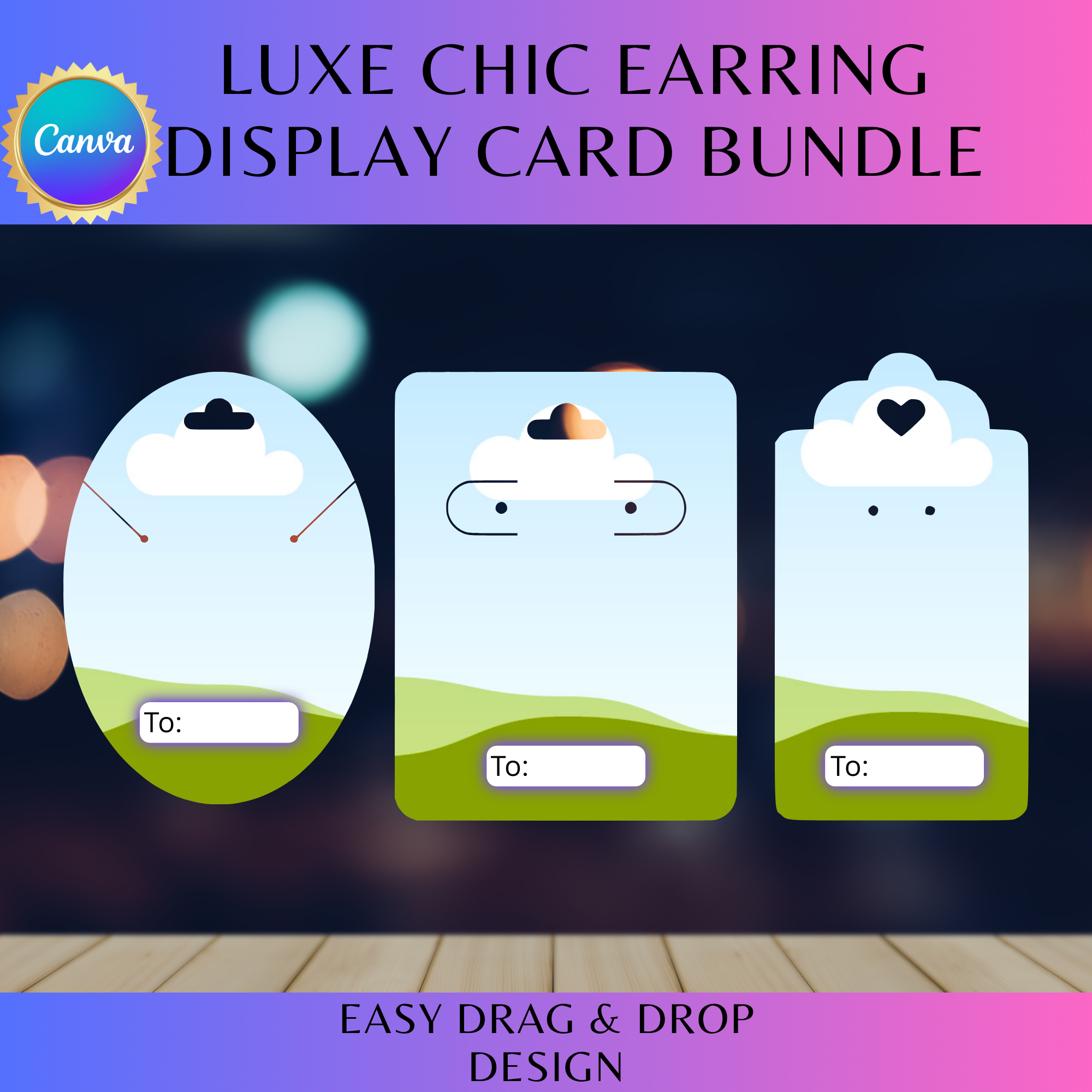  Luxe Chic Earring Display Card Bundle