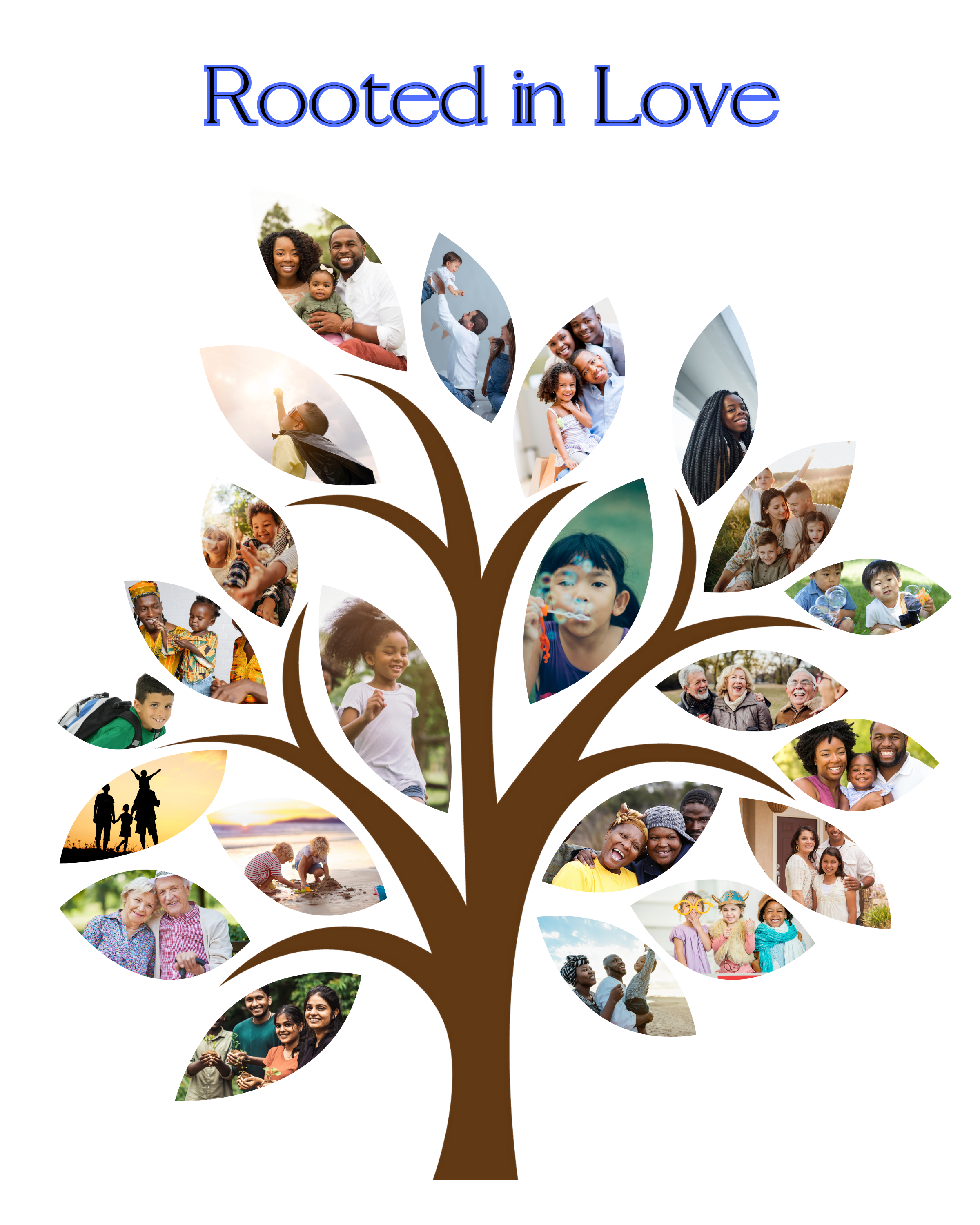Rooted in Love -Family Tree Frame Template 