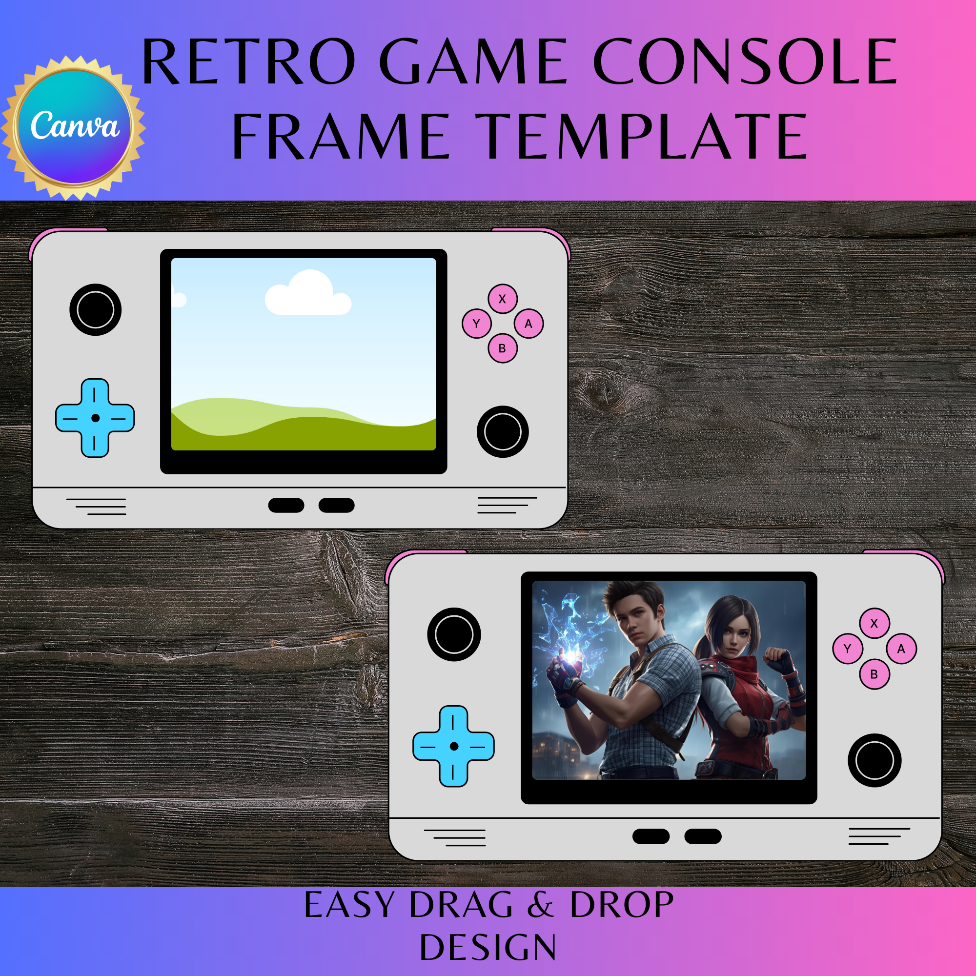 Retro Game Console Frame
