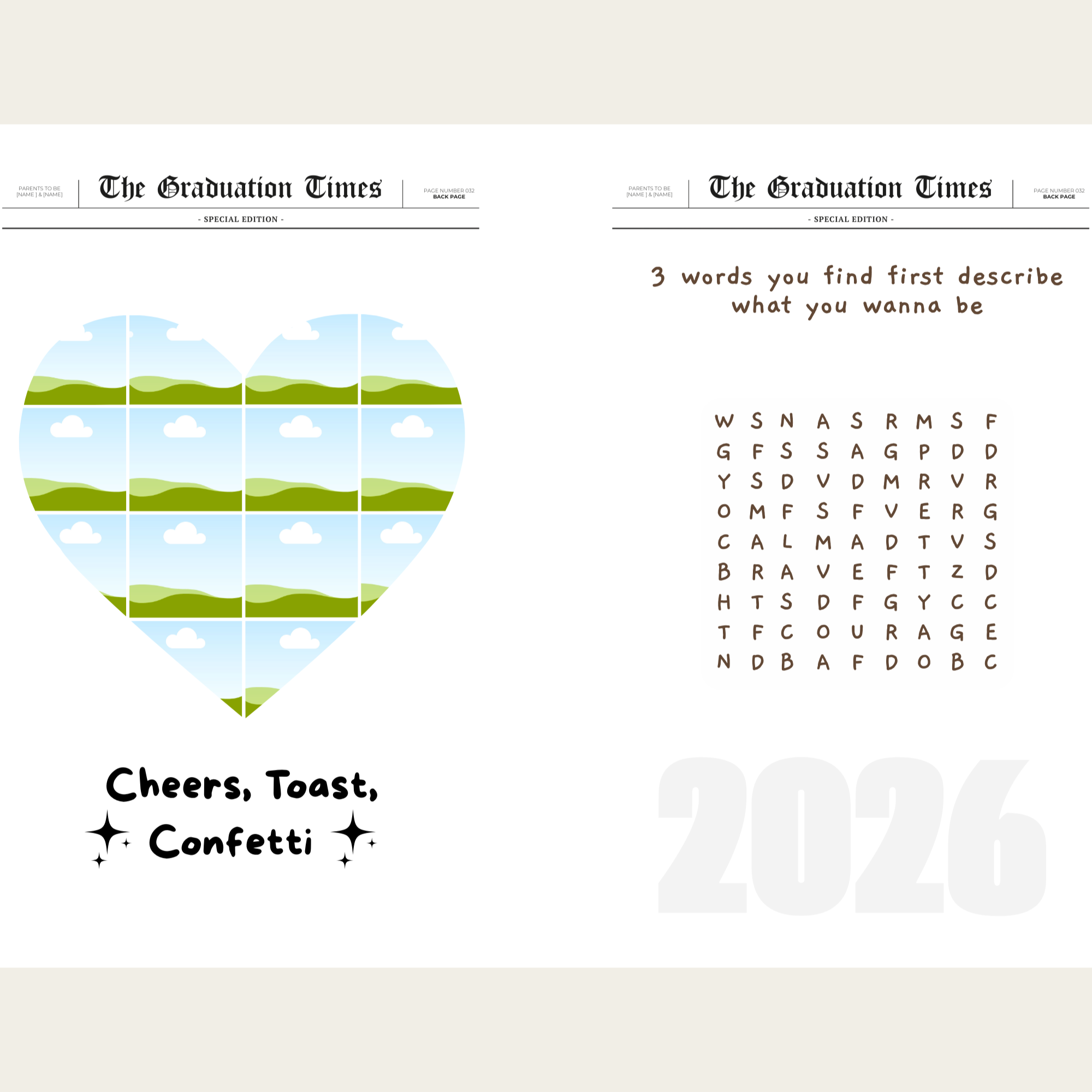 Grad Newspaper Editable Design – PDF Template