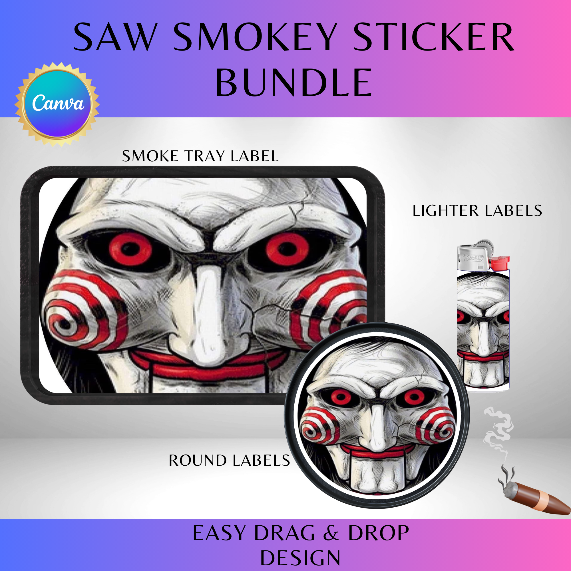 Saw Smokey Sticker Bundle