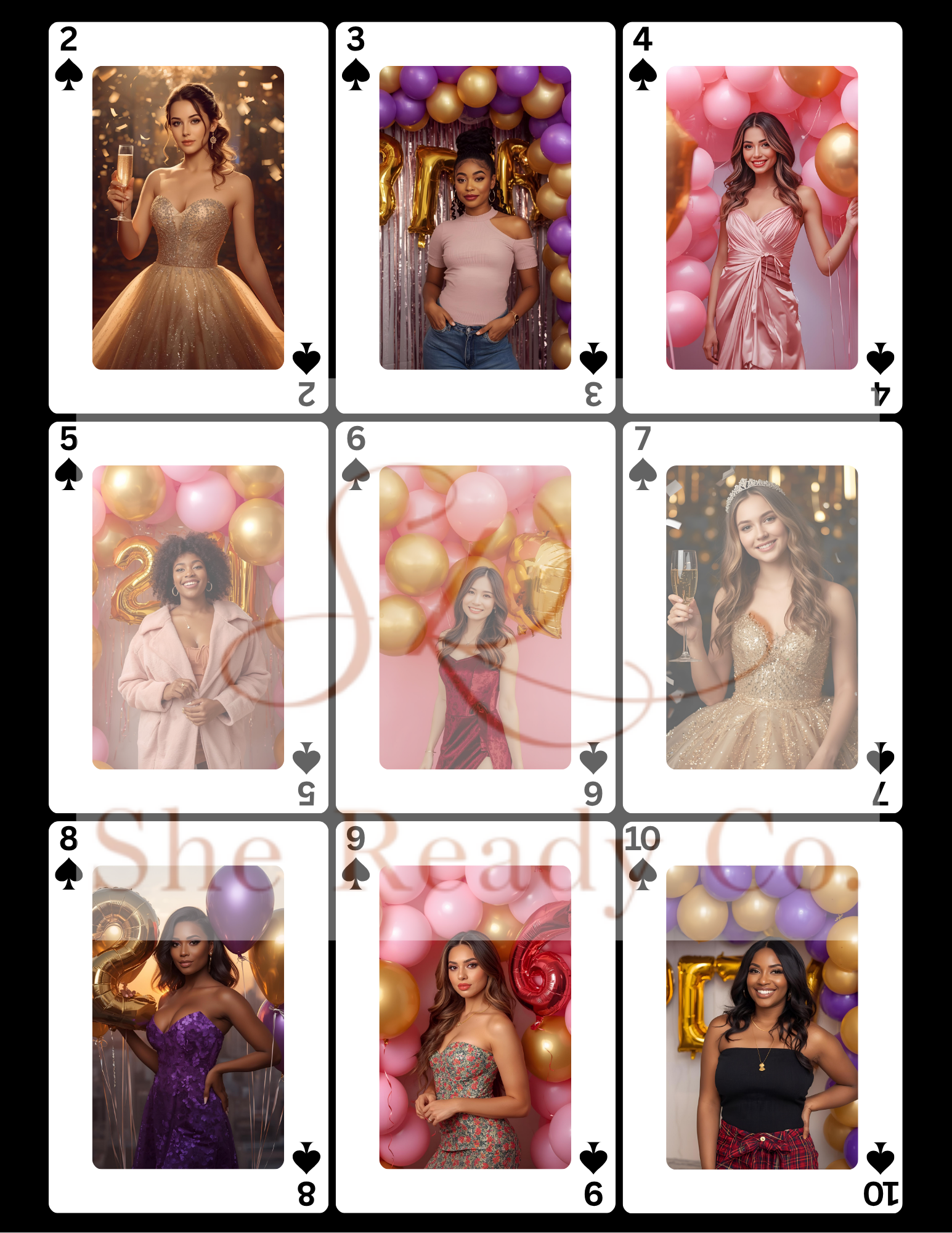 Editable Drag & Drop Playing Cards – 54 Card Template