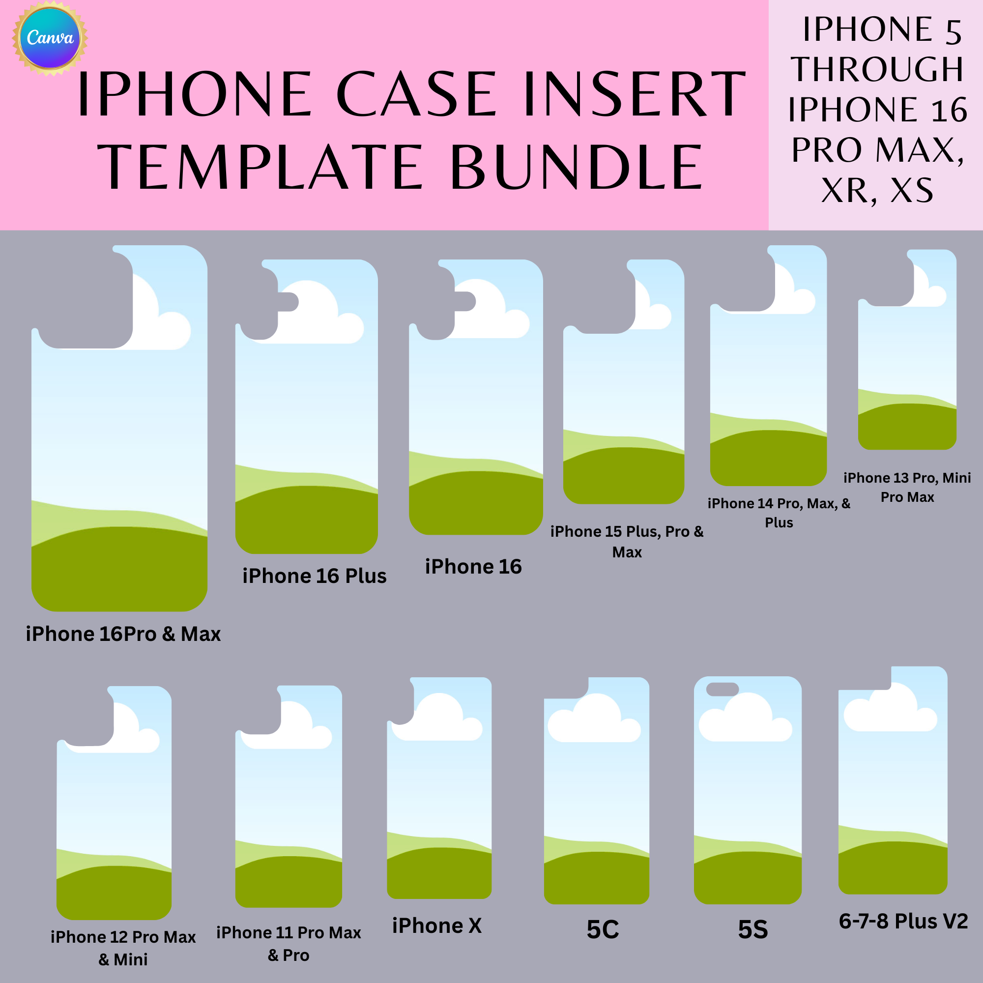 iPhone Case Insert Templates