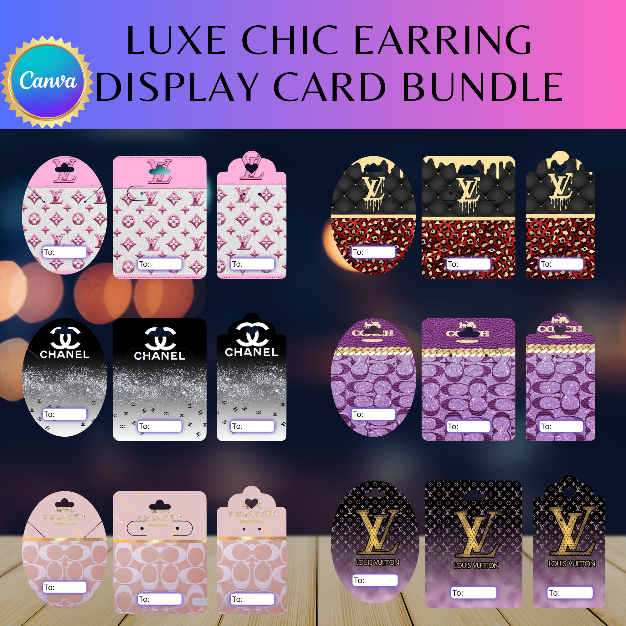  Luxe Chic Earring Display Card Bundle