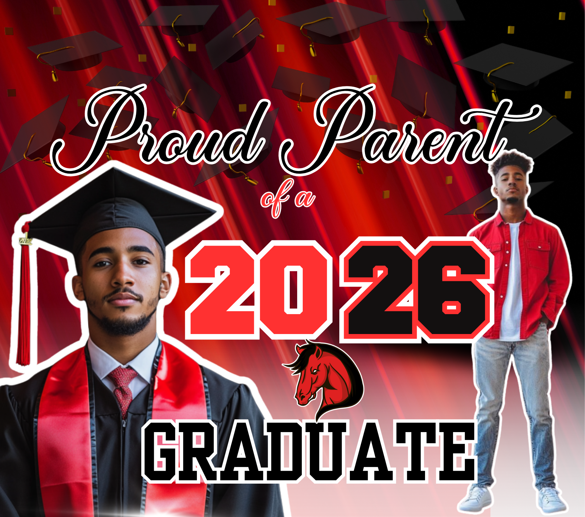 Graduation Yard Sign Editable Design – PDF Template