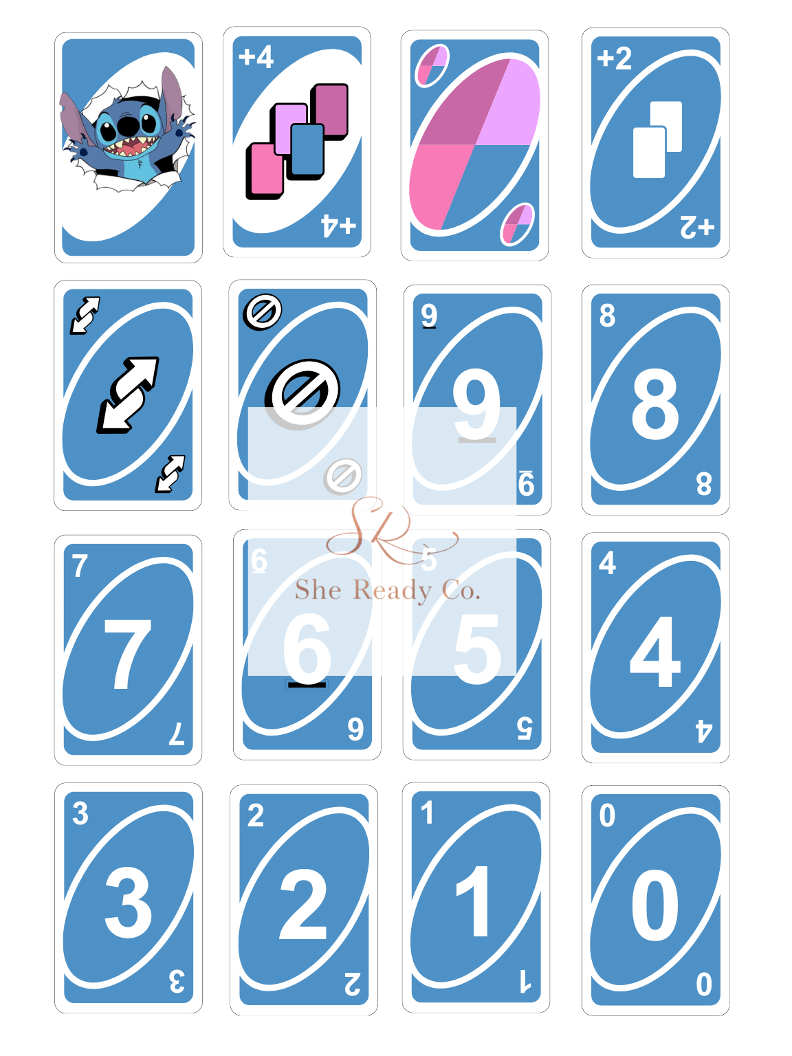  Stitch-Themed UNO Cards – PDF Download