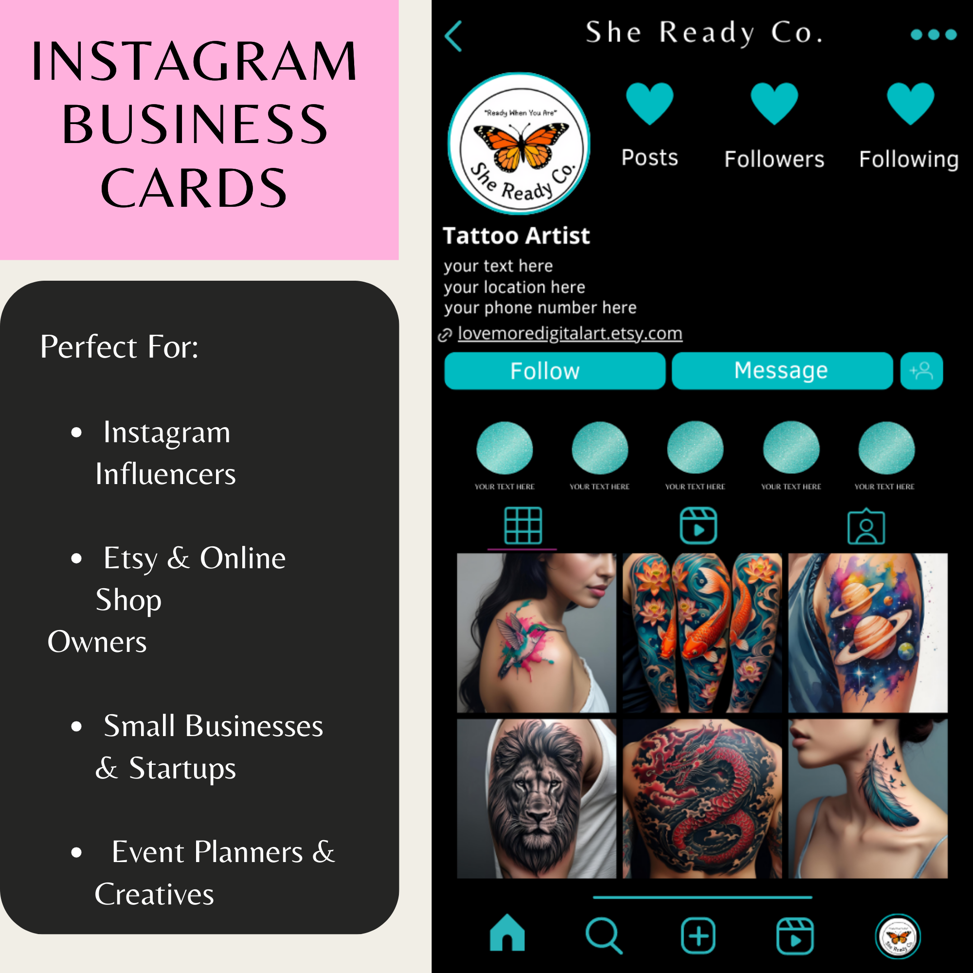 DIY Instagram Business Cards