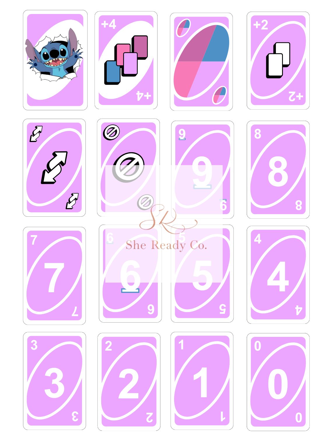  Stitch-Themed UNO Cards – PDF Download