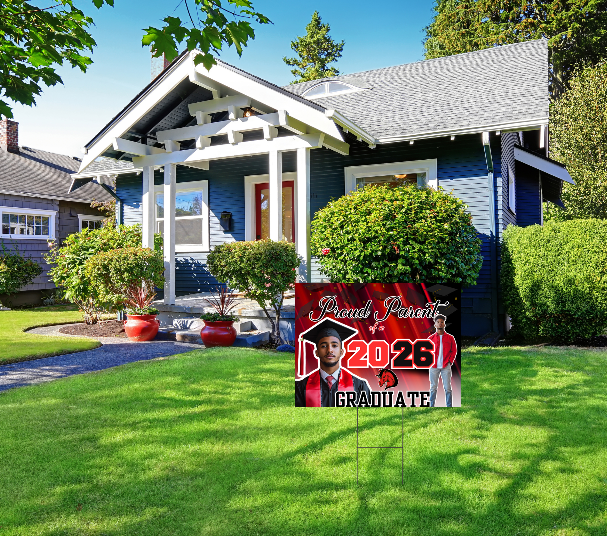 Graduation Yard Sign Editable Design – PDF Template