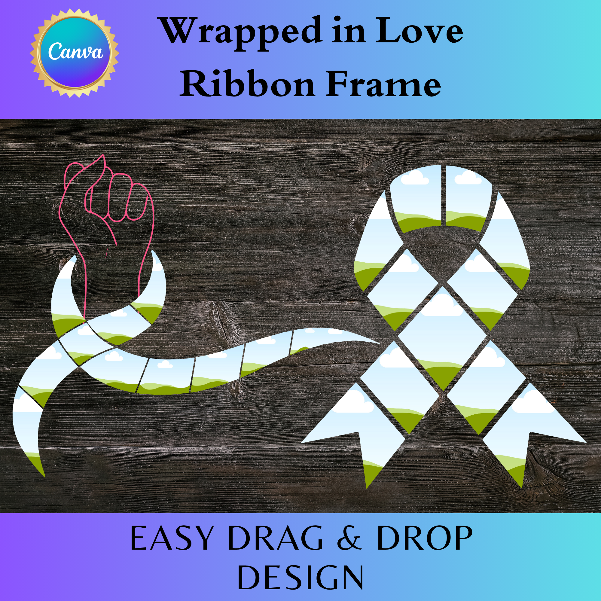 Wrapped in Love Ribbon Frame