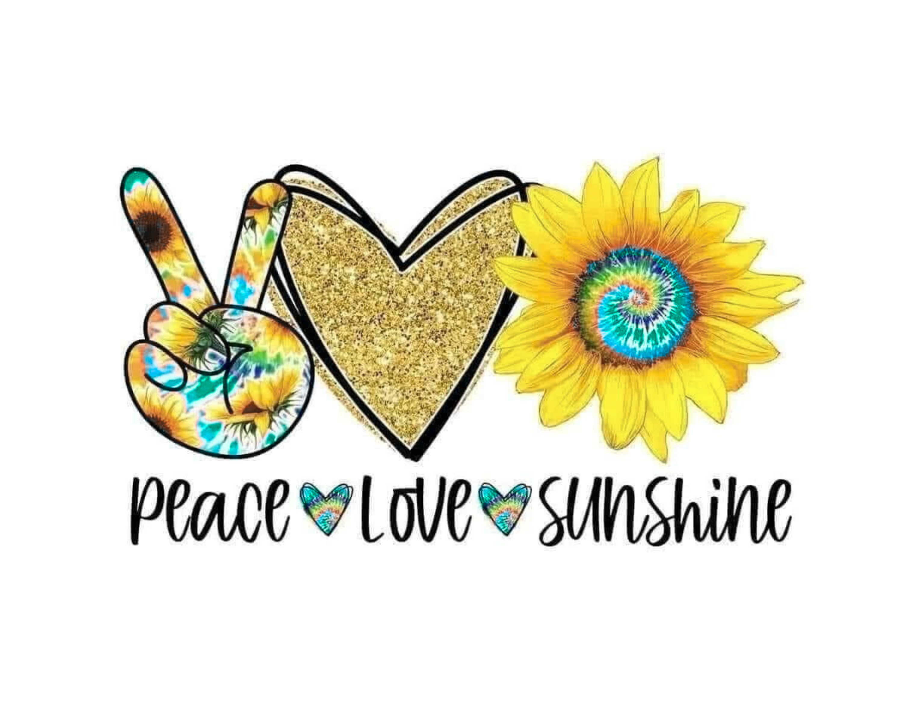 Peace Love Sunshine Heart – PNG File