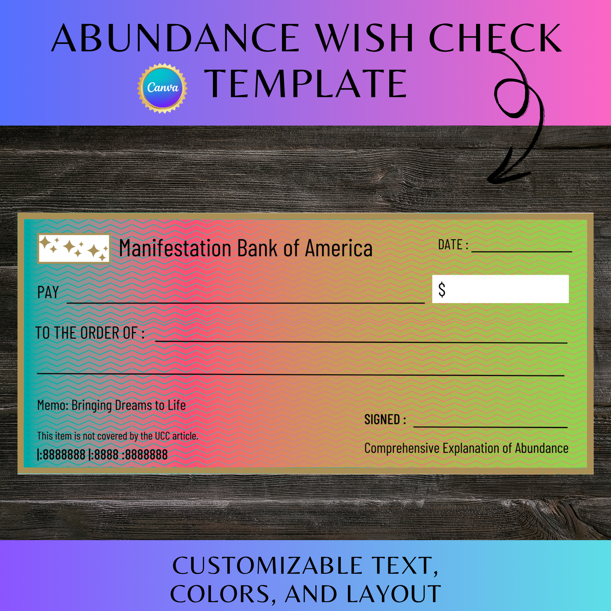 Abundance Wish Check Template